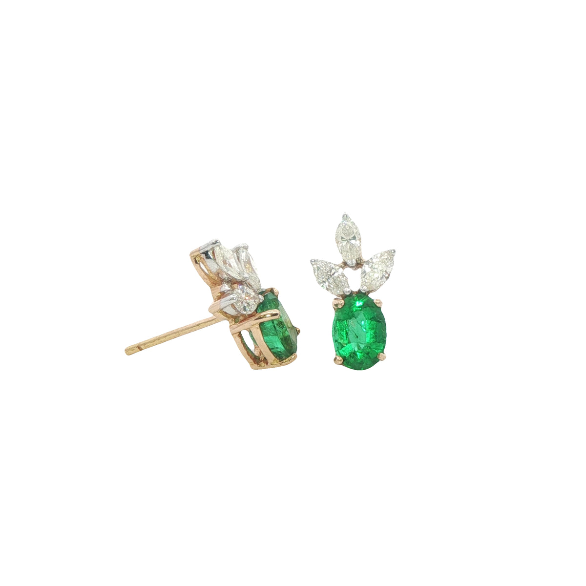 Stunning Emerald and Diamond Earrings