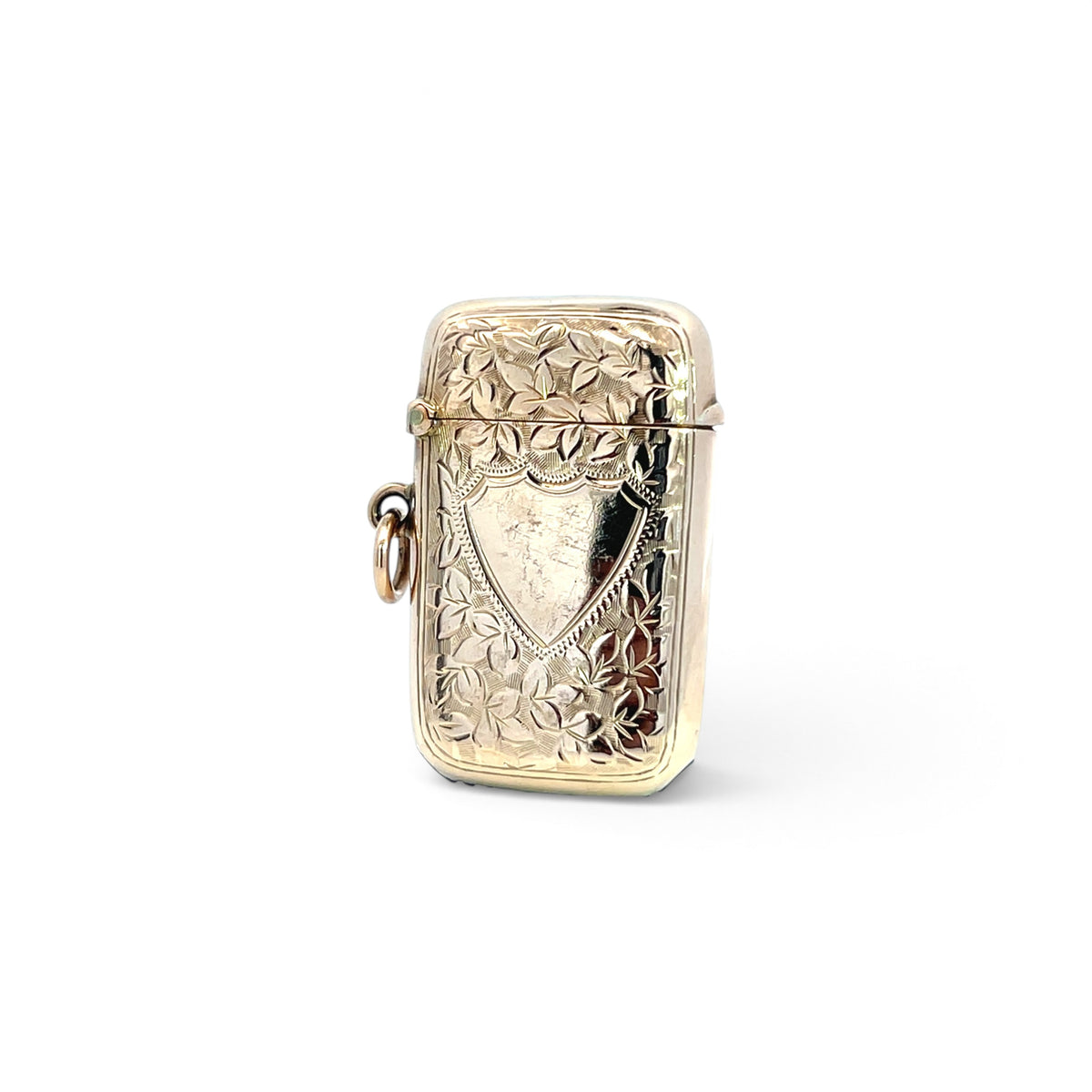 An antique gold vesta case 