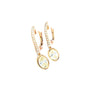 18 Carat Rose Gold and Natural Light Yellow Diamond Hinged Hoops 
