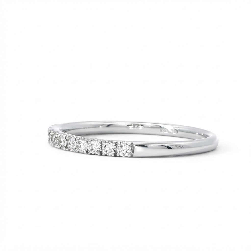 Ultra Fine Modern Diamond Half Eternity Ring