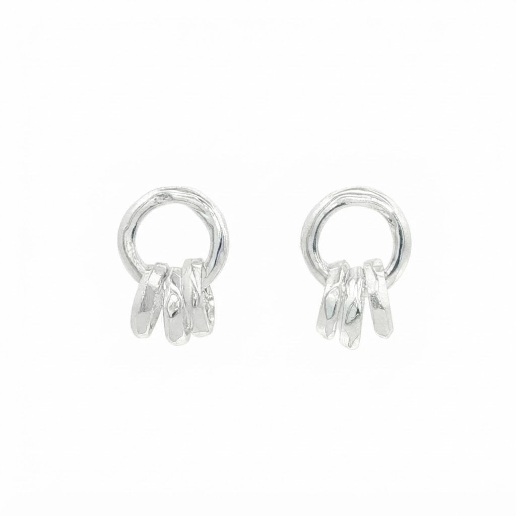 Silver circles studs