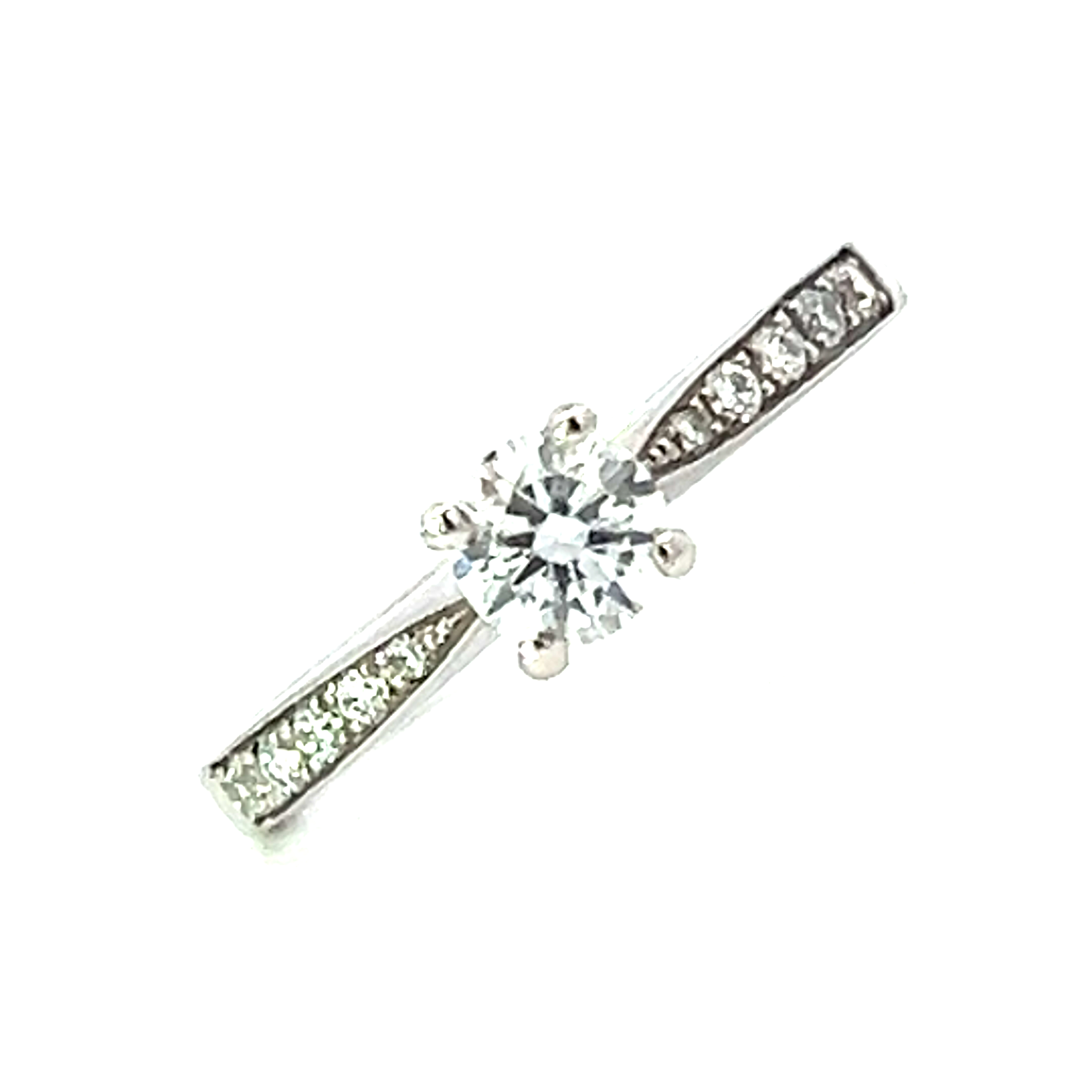 Doris -Platinum and Round Brilliant Cut Diamond Ring 0.35ct E Si