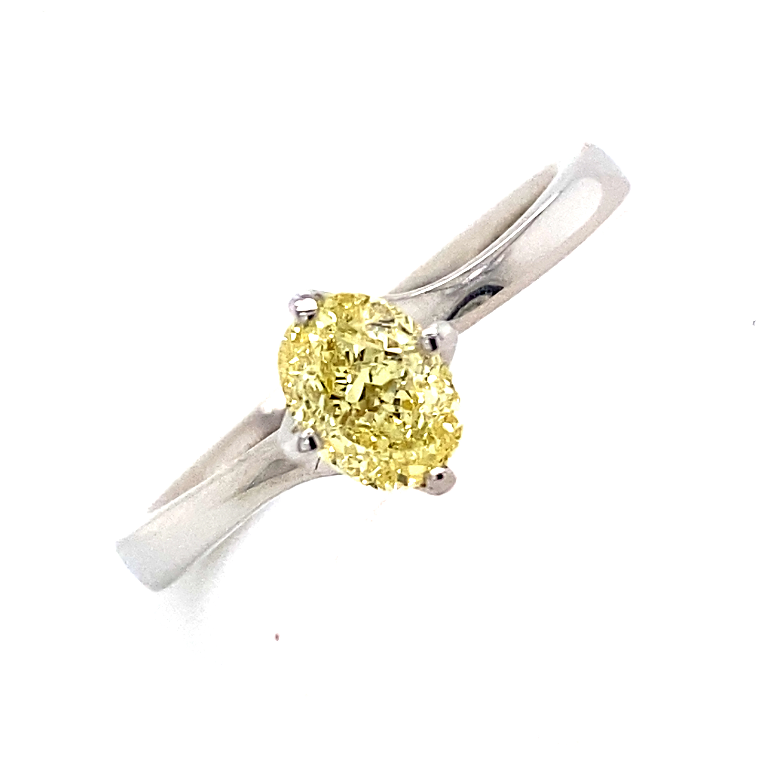 Internally Flawless Fancy Yellow Diamond Engagement Ring