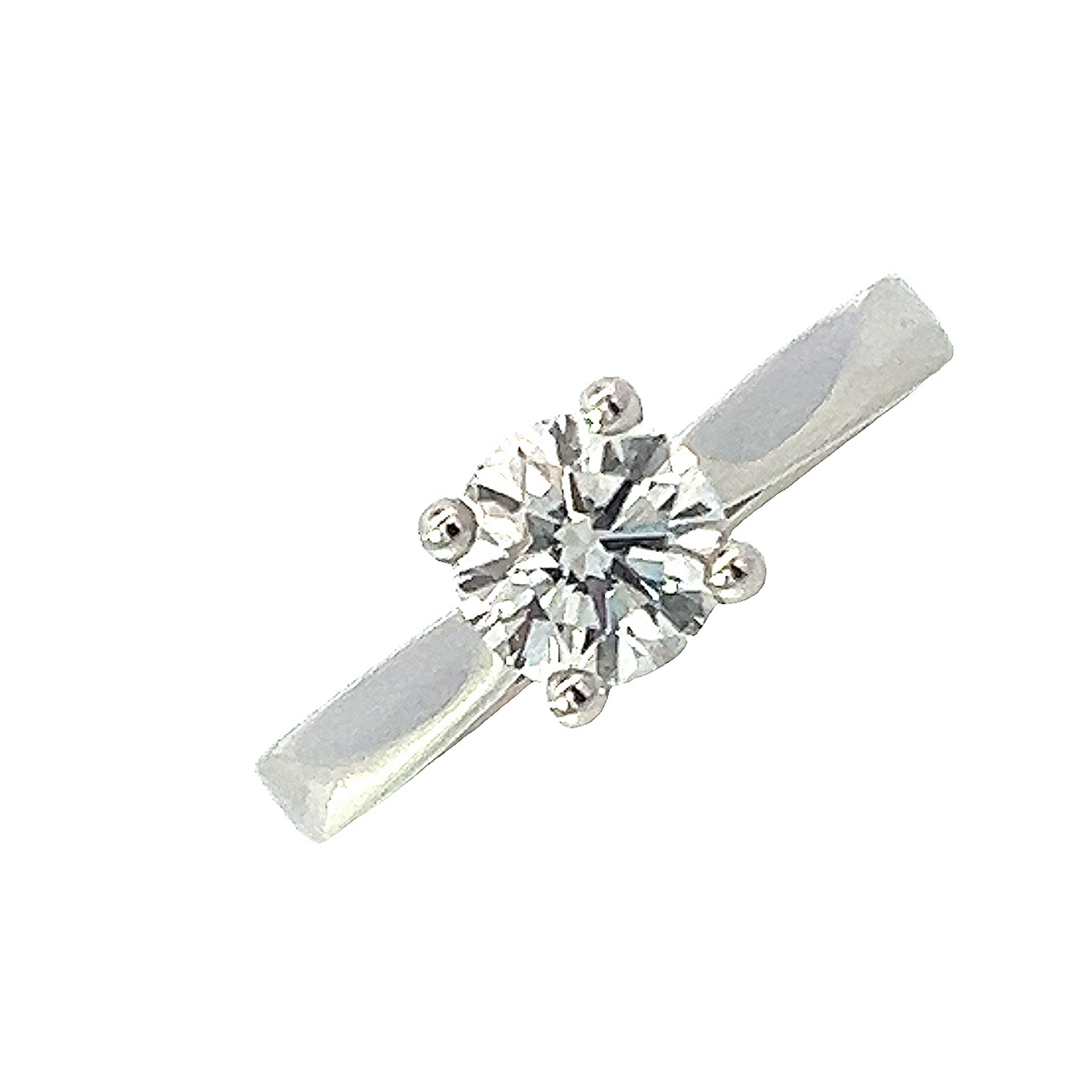 Platinum and Round Diamond Engagement Ring 0.90ct