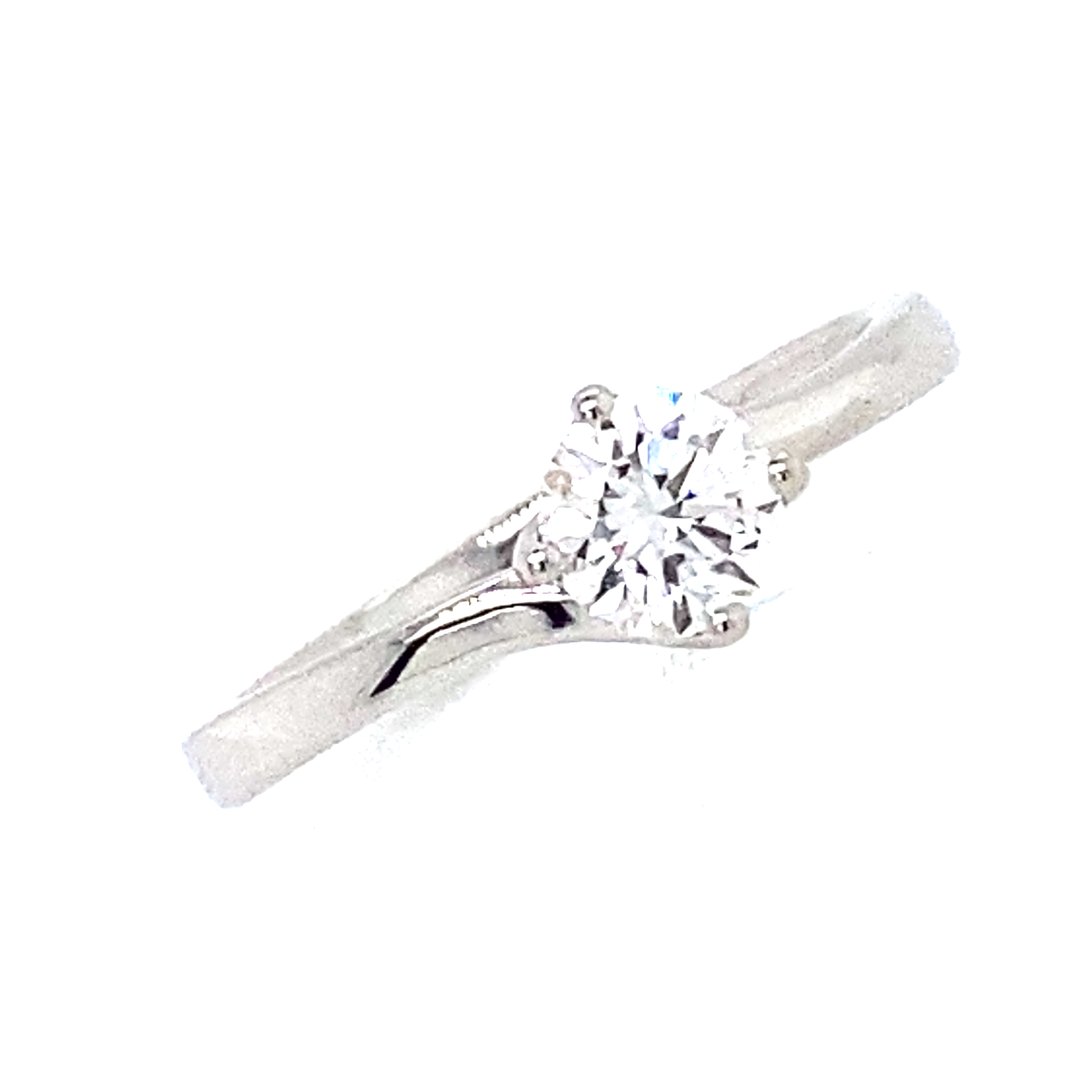 A Platinum and Diamond Single Stone Engagement Ring 0.54 F VVS2