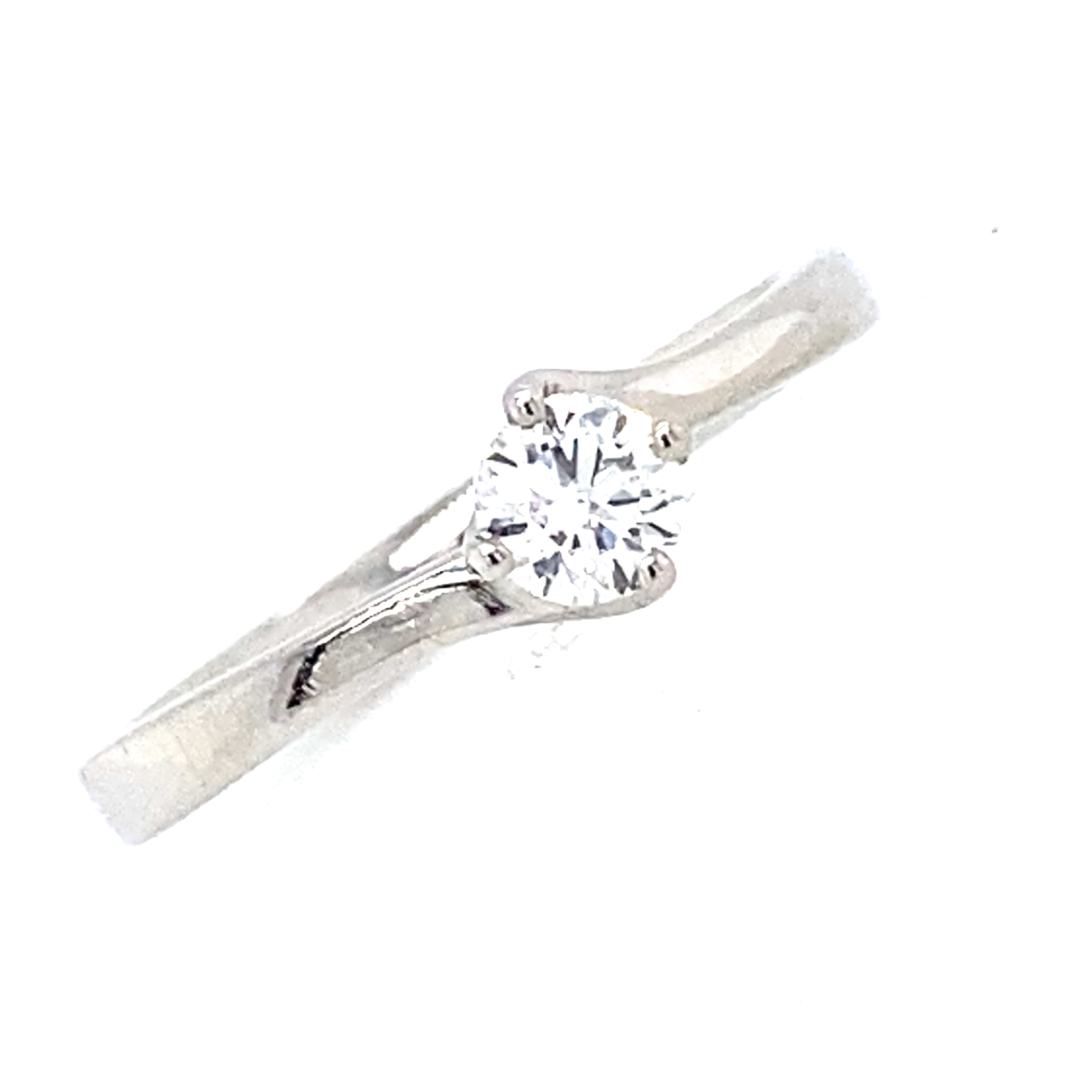 A Platinum and Diamond 4 Claw Engagement Ring 0.27 EVVS2