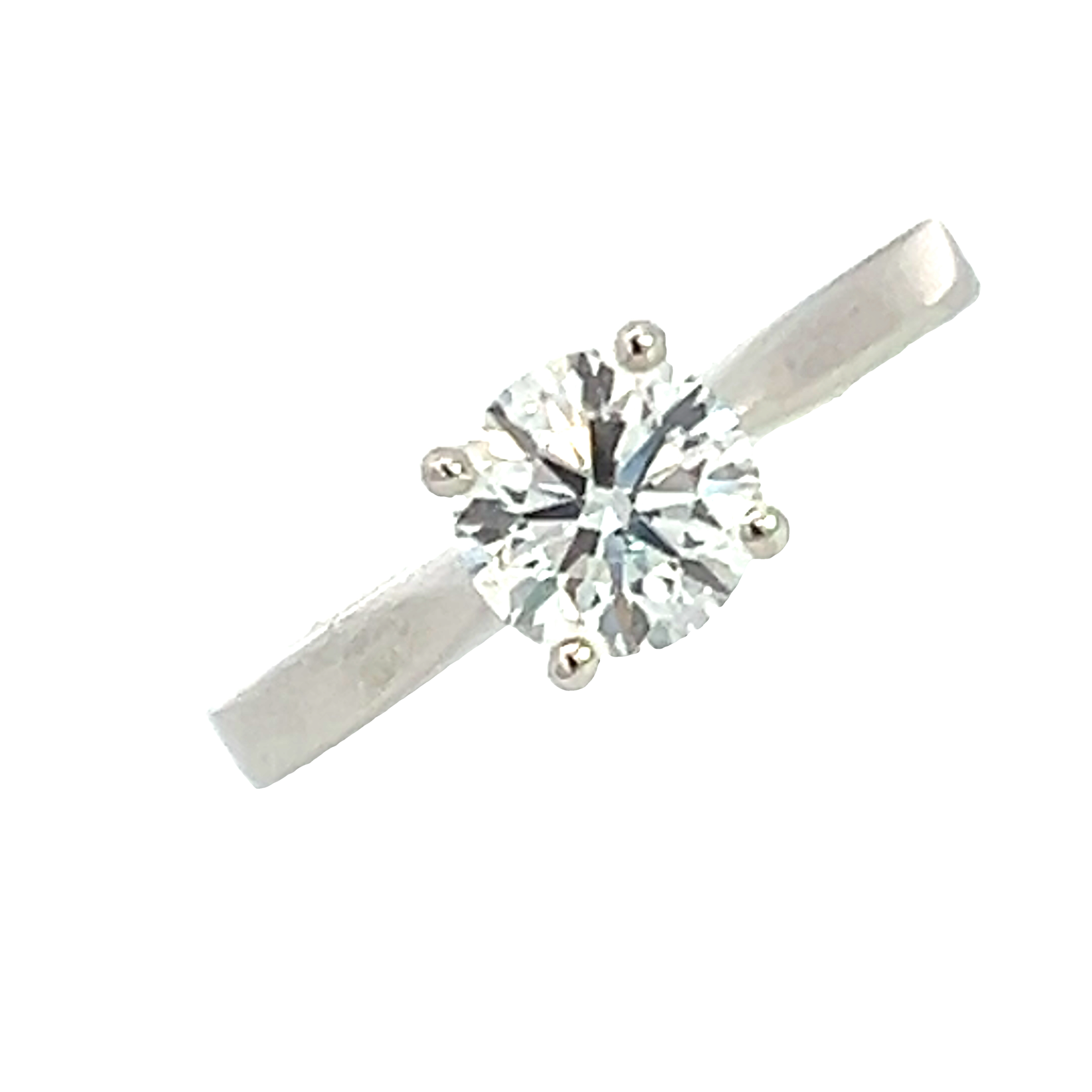 Platinum Doris Single Stone Engagement Ring 1.00 Cts G Si1