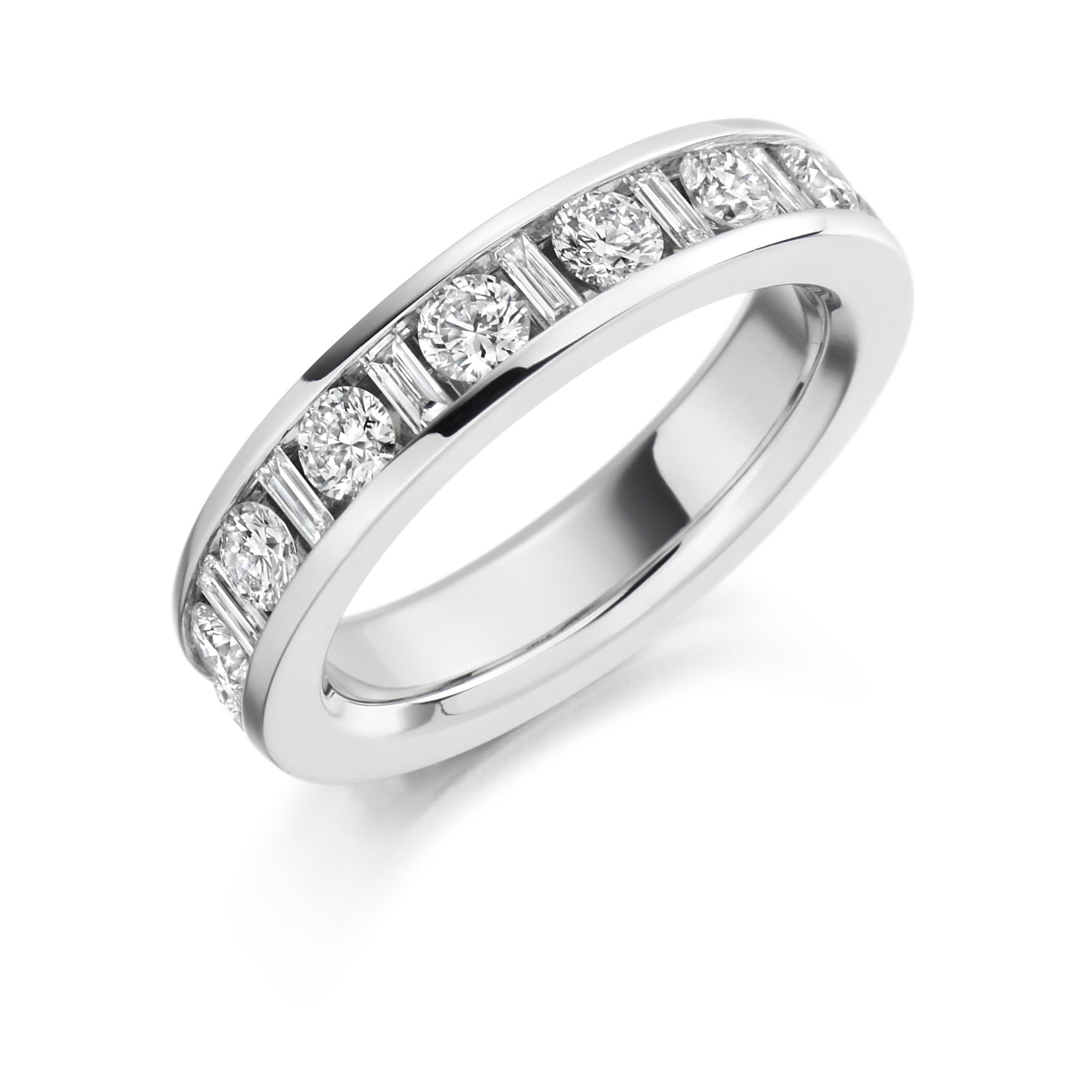 18 Carat White Gold Full Eternity Ring, 2 Carat Diamond Weight