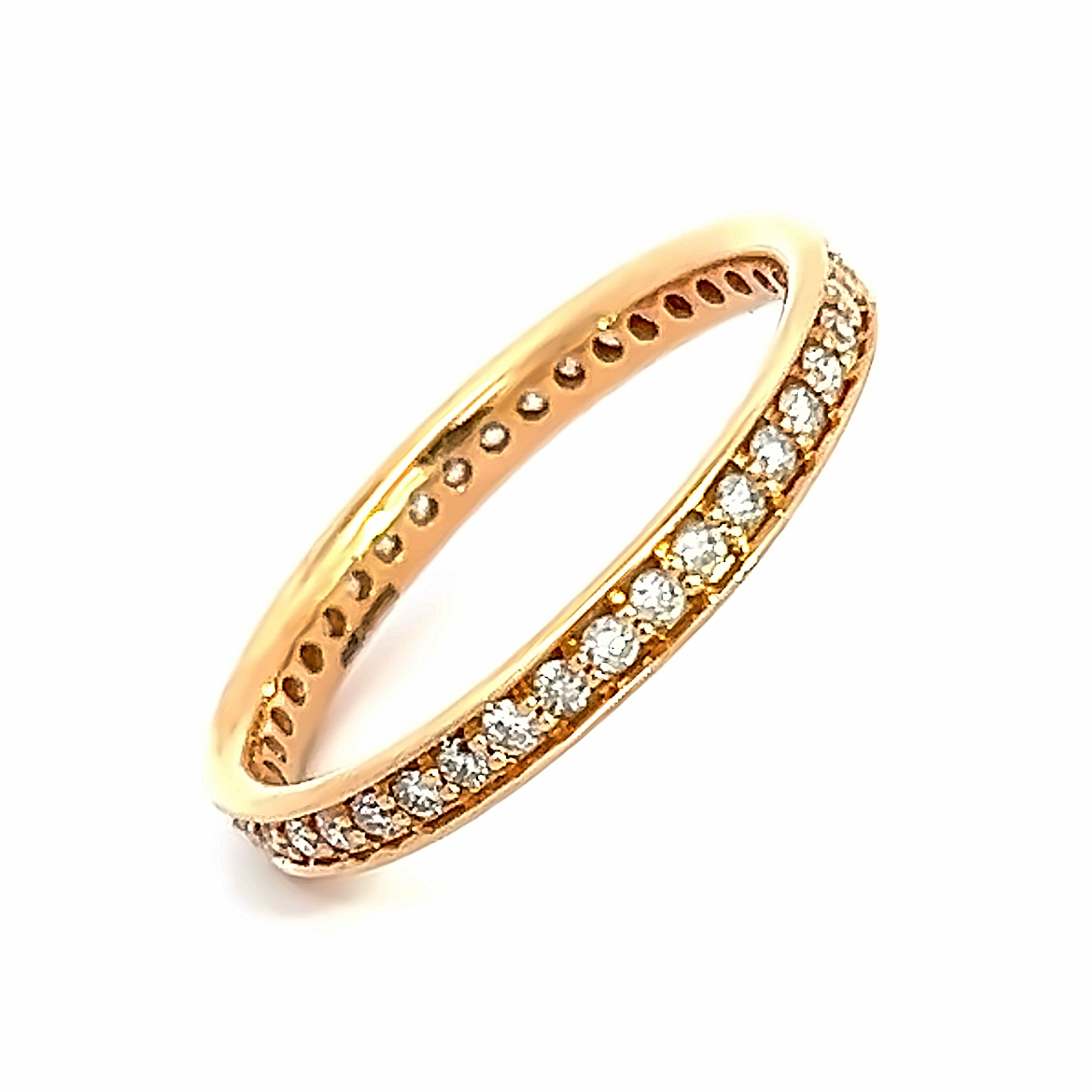 18 Carat Rose Gold Full Eternity Ring - 0.34 Cts