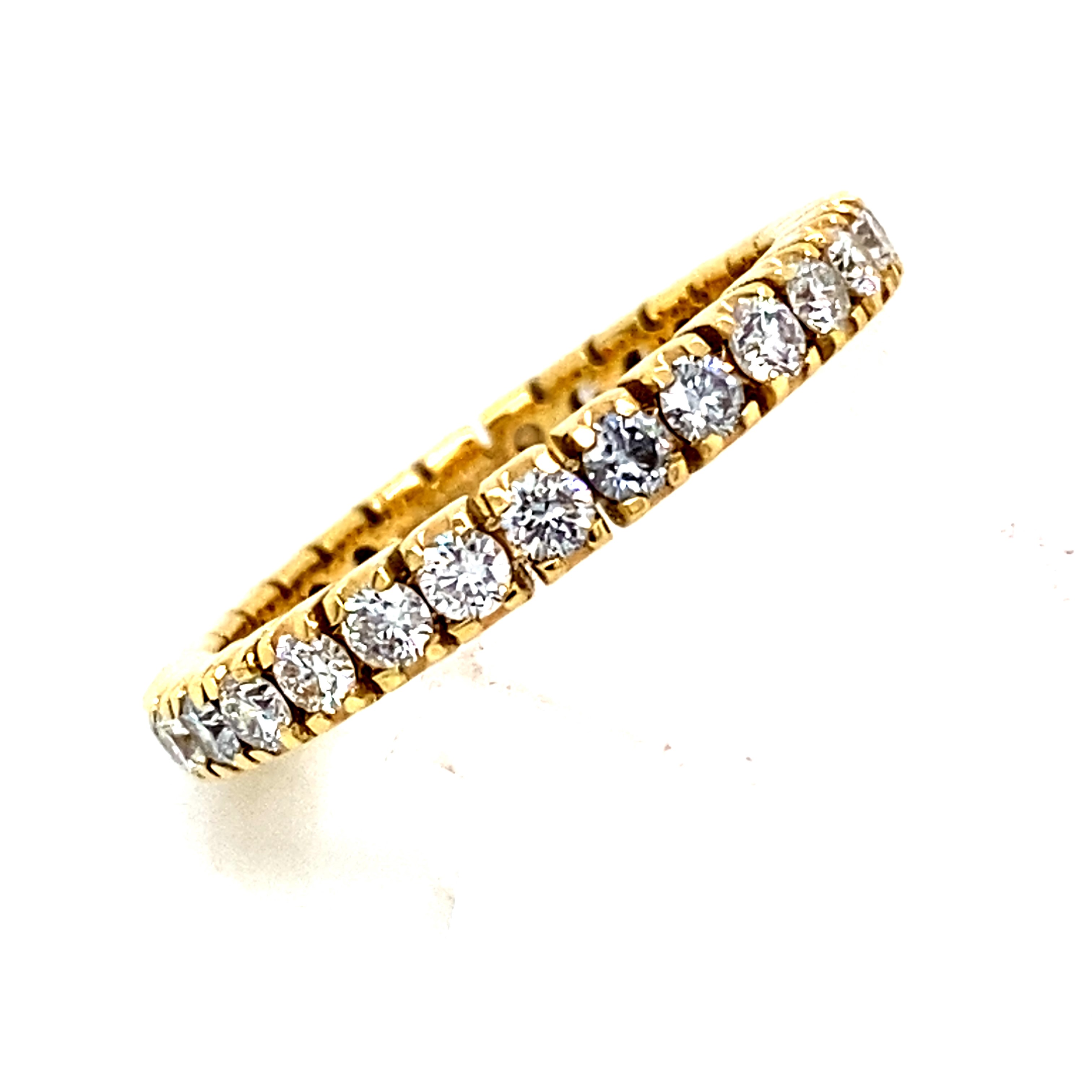 Full Eternity Style Ring with 1.00 Carats of GVs Diamonds in 18Y