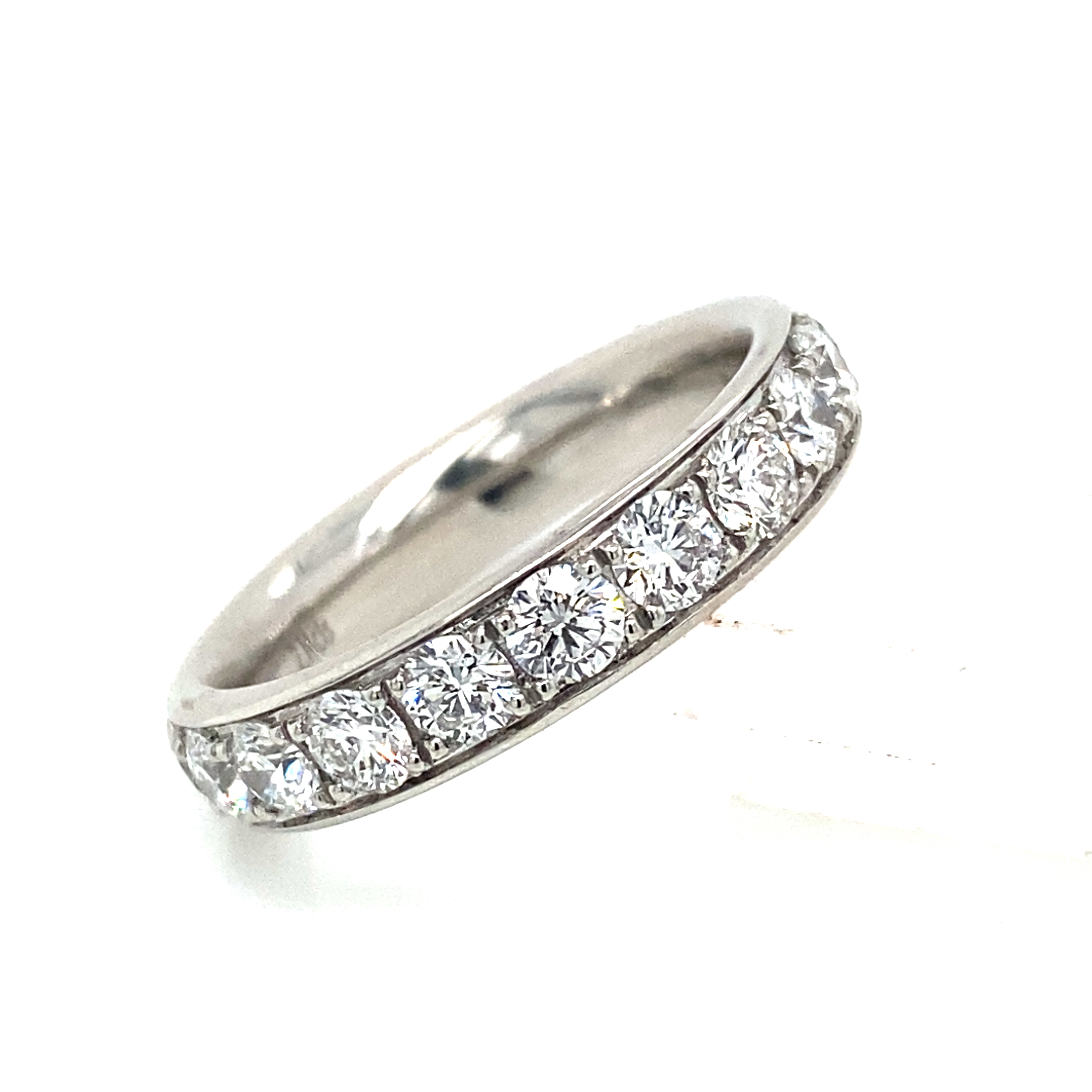 Platinum and Diamond Grain Set Full Eternity Style Ring 2.25 Ct