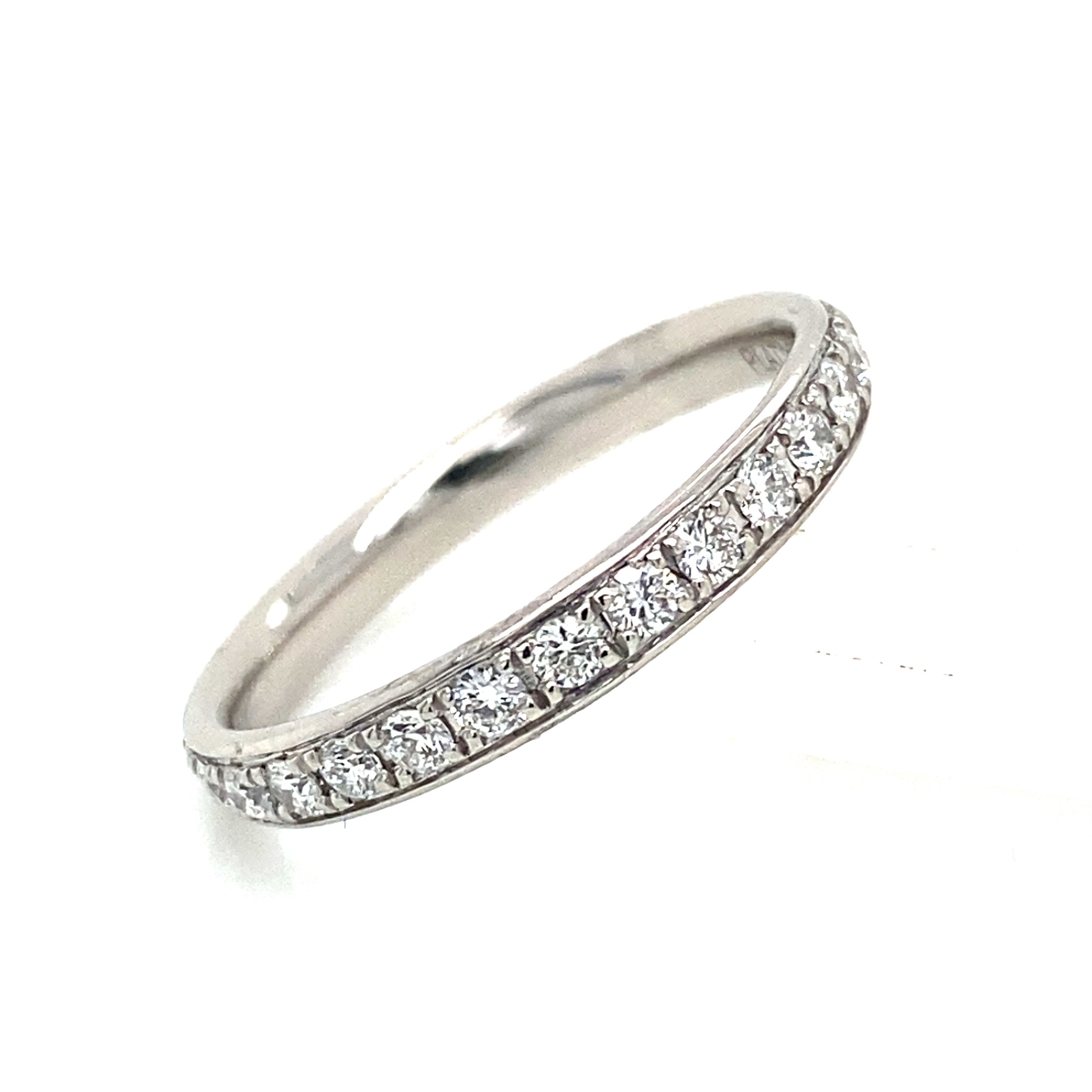 Platinum and Diamond Grain Set Full Eternity Style Ring 0.59 Cts