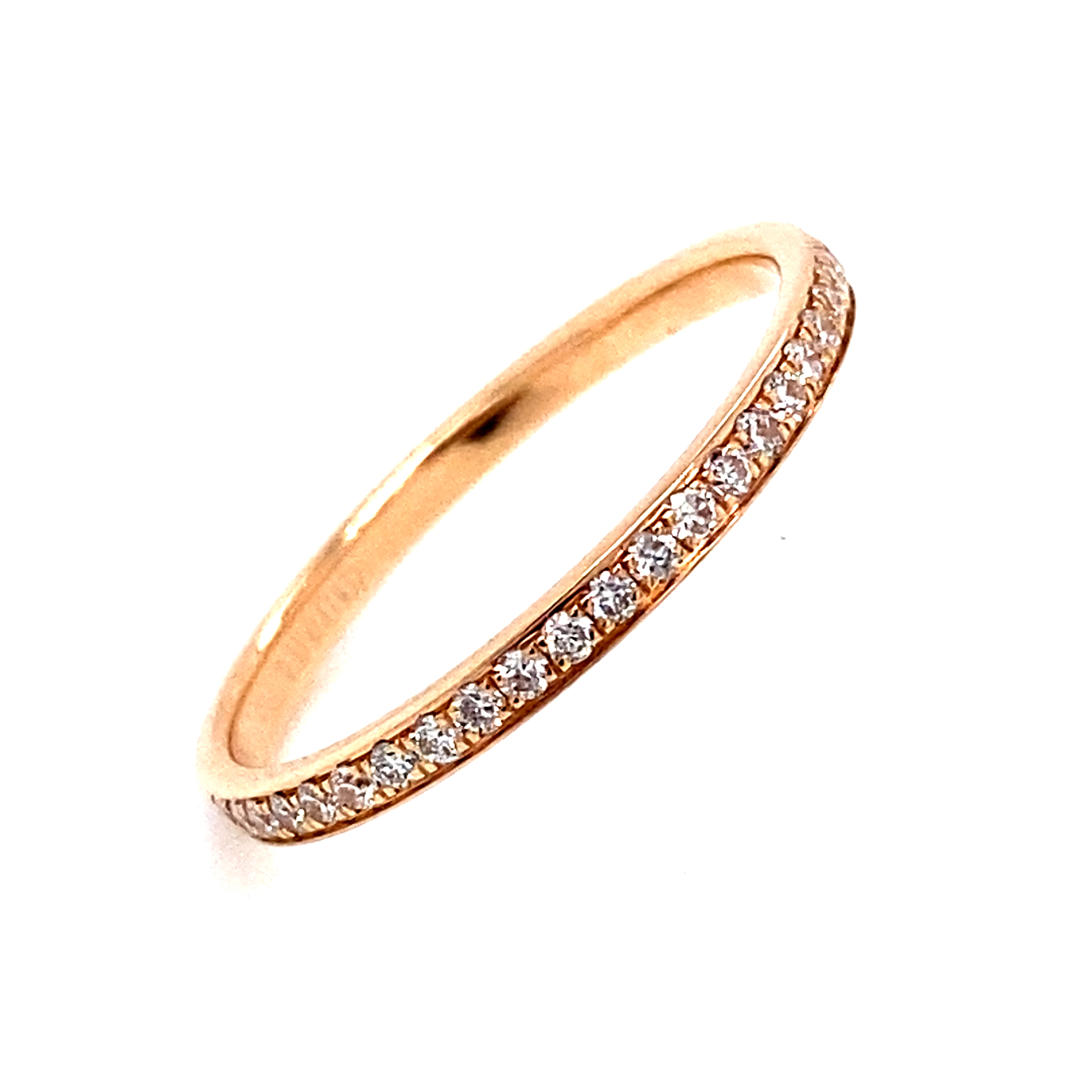 Full Grain Set Eternity Style Ring in 18 Carat Rose Gold