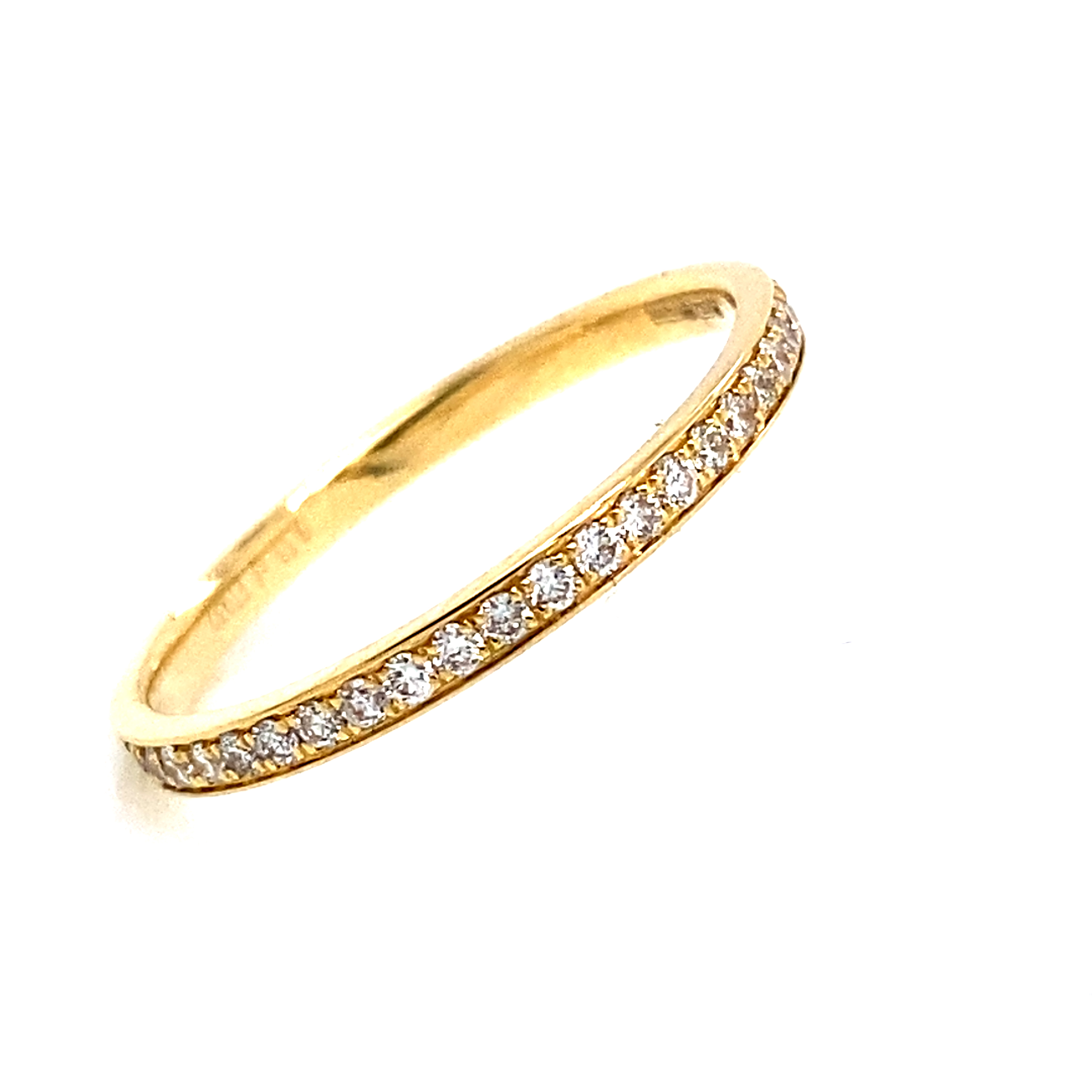 Full Grain Set Eternity Style Ring in 18 Carat Yellow Gold