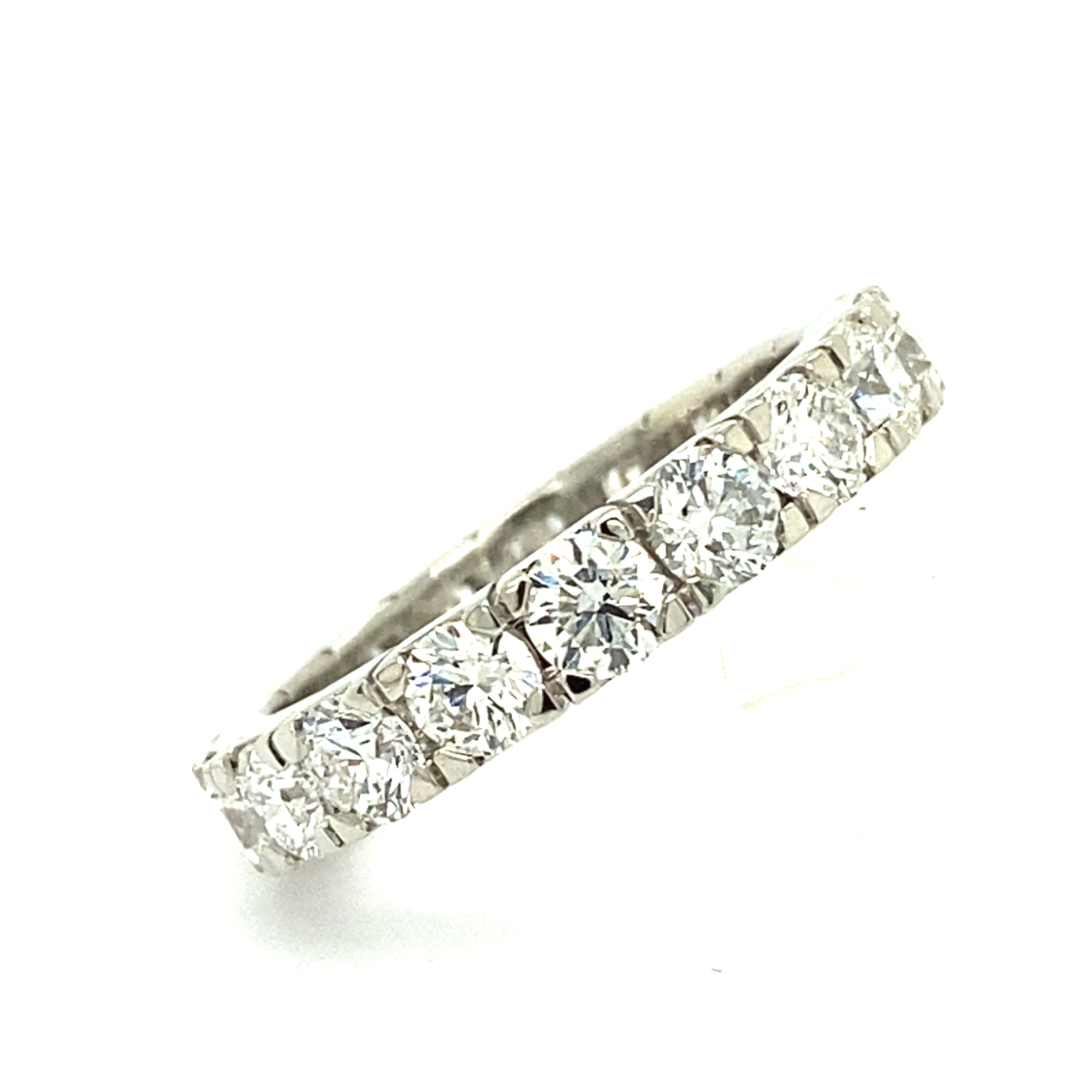 Platinum and Diamond Castle Set Full Eternity Ring 2.70 Cts F/G