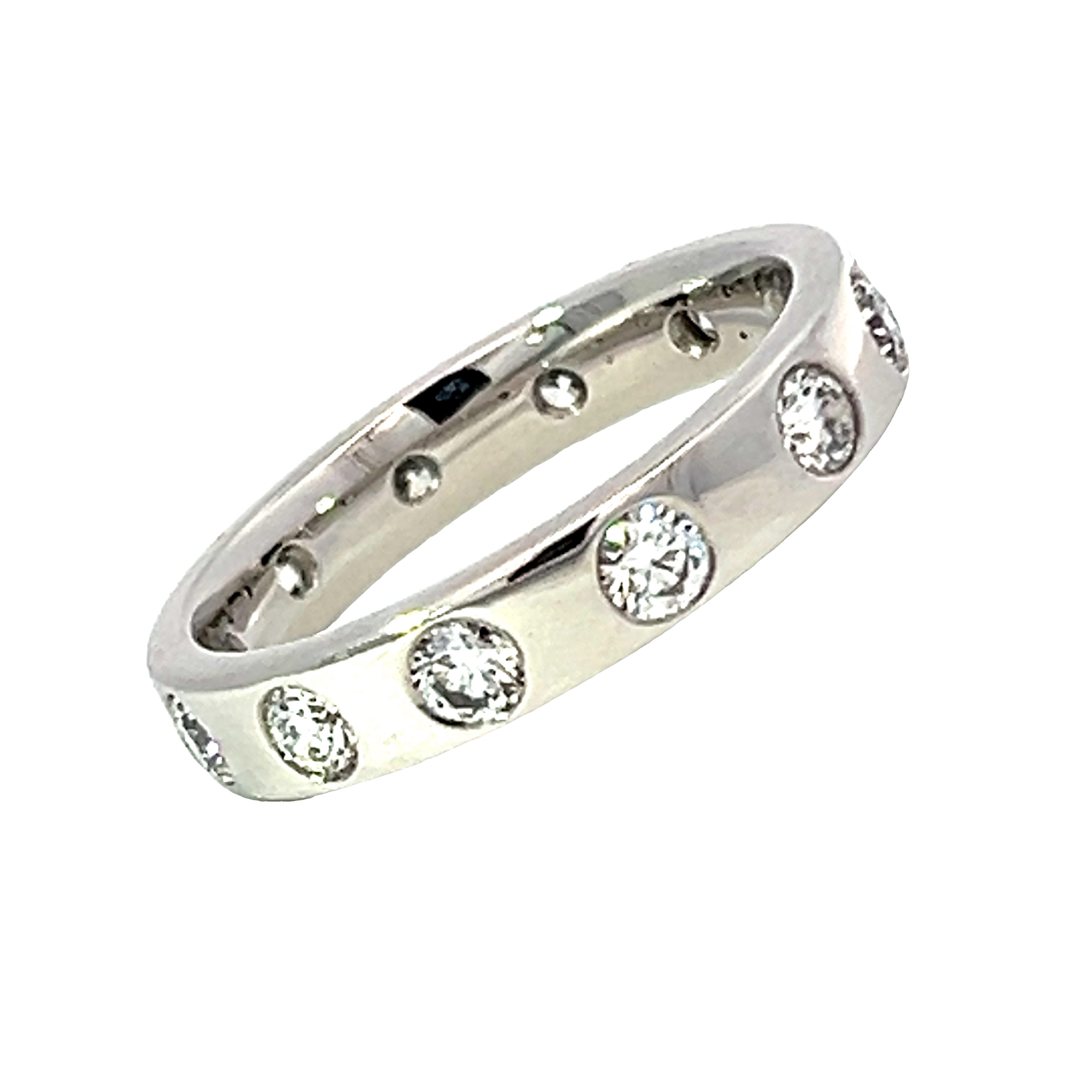 A Platinum and Diamond Flush Set Eternity Style Band 1.00 Cts F/