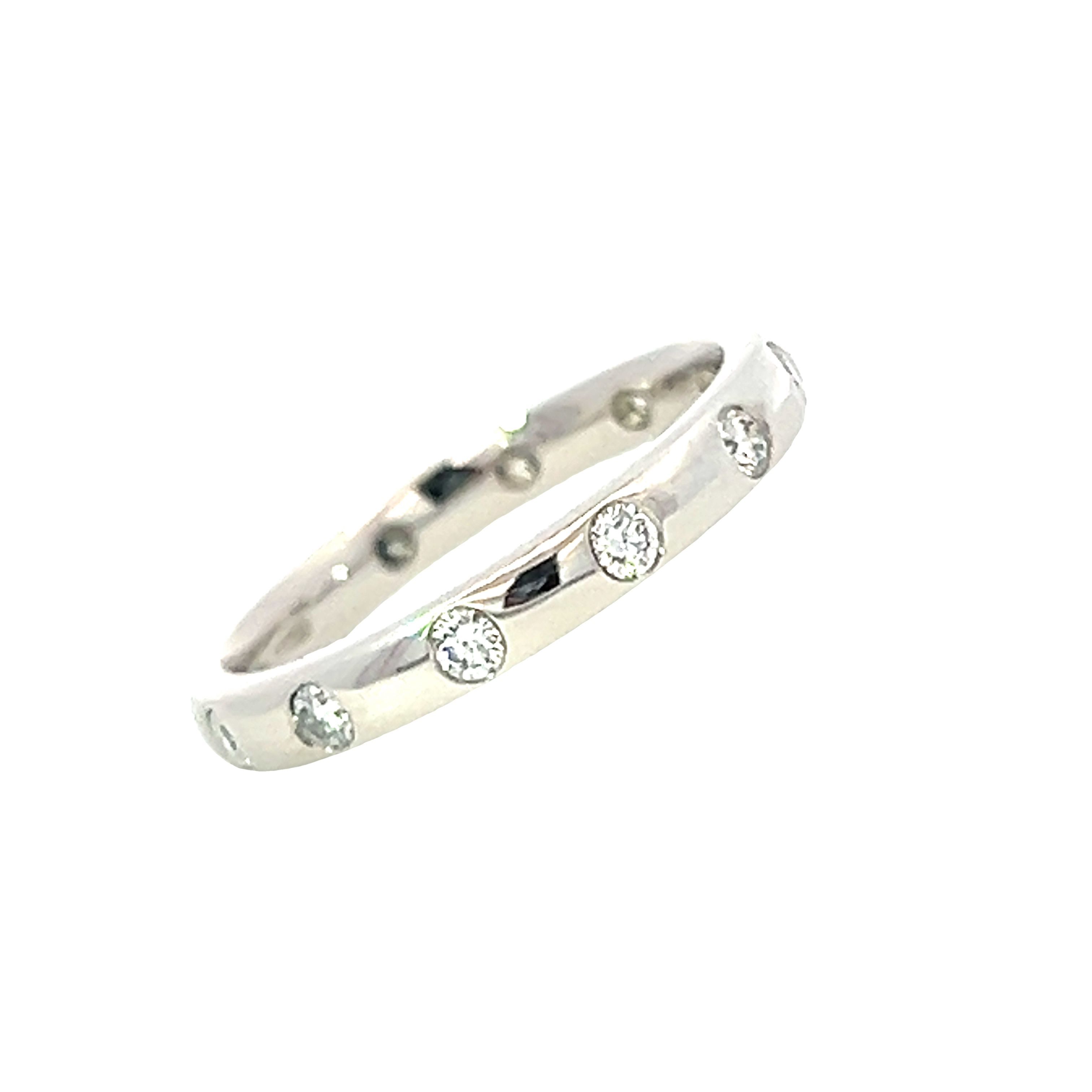 A Platinum and Diamond Flush Set Eternity Style Band - 0.60 Cts