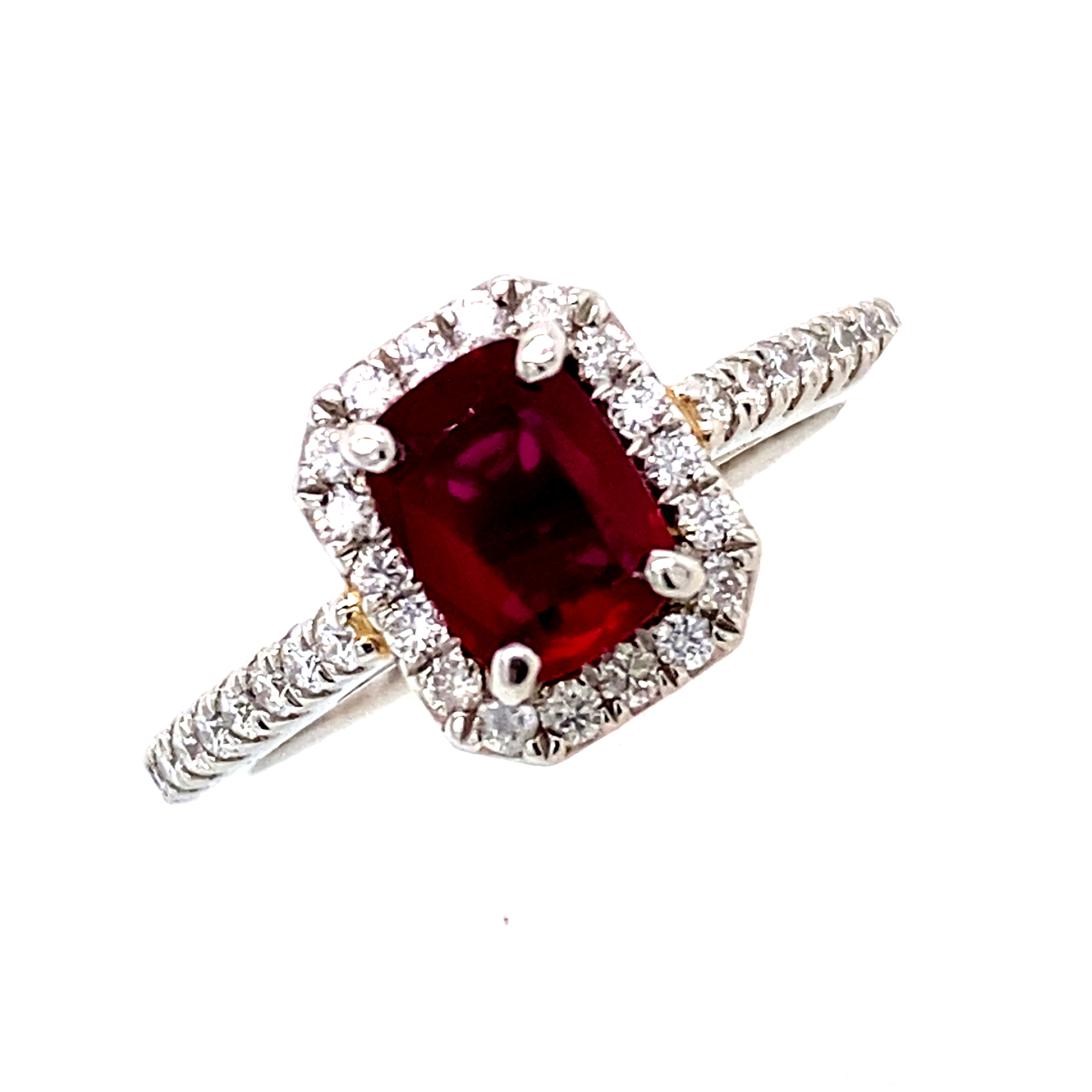 Ruby and Diamond ring in Platinum