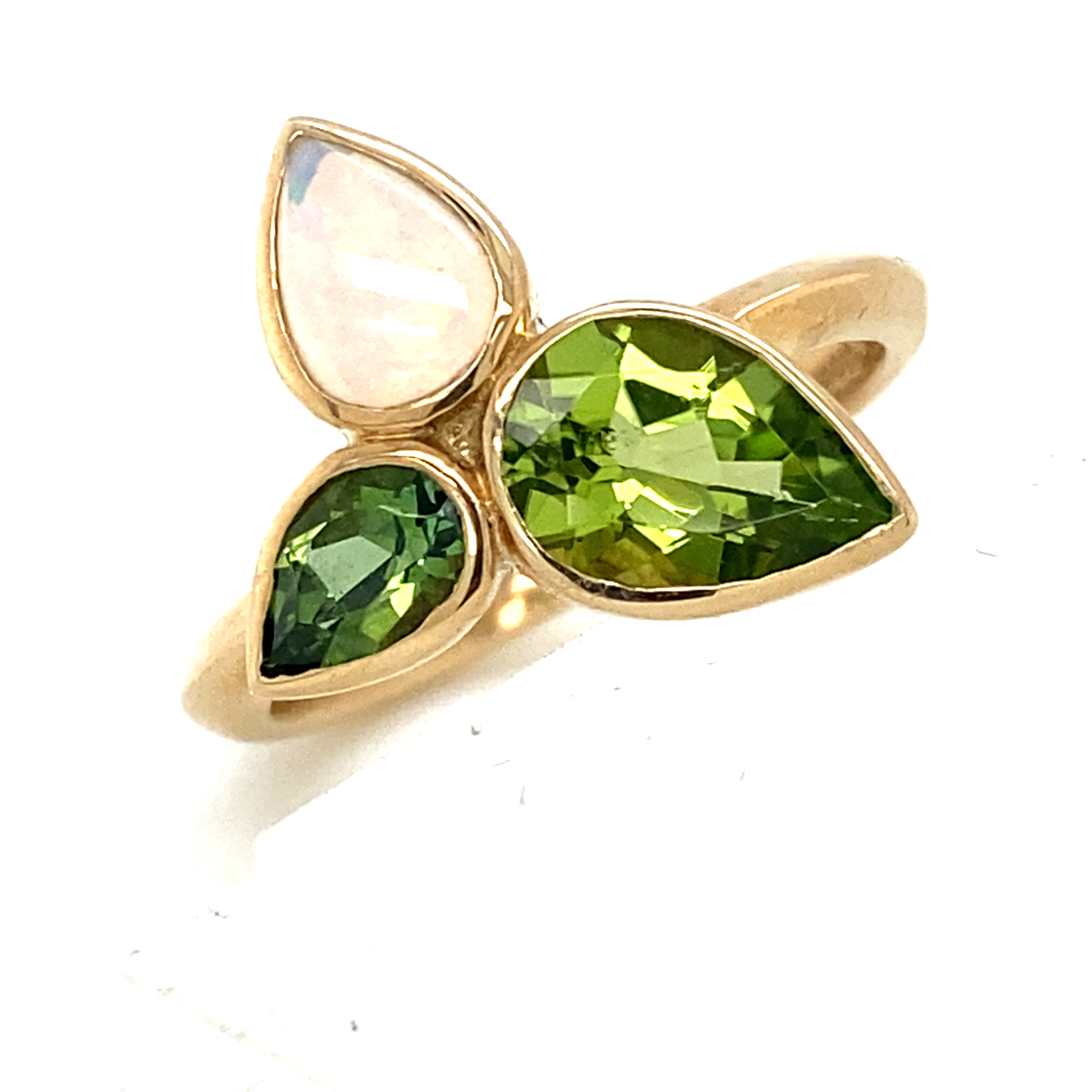 9 Carat Yellow Gold multi Stone Ring.