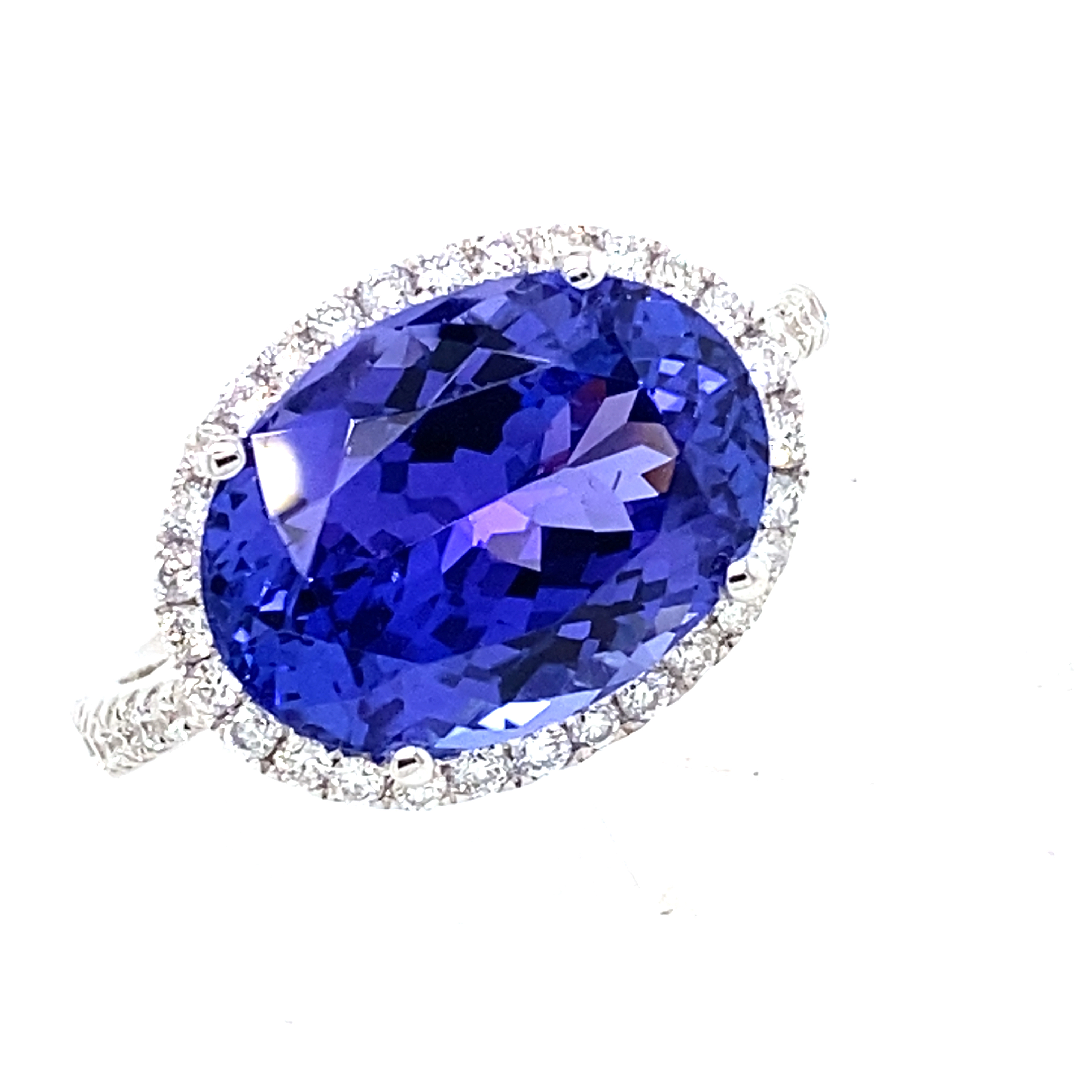 A Tanzanite and Diamond Cocktail Ring