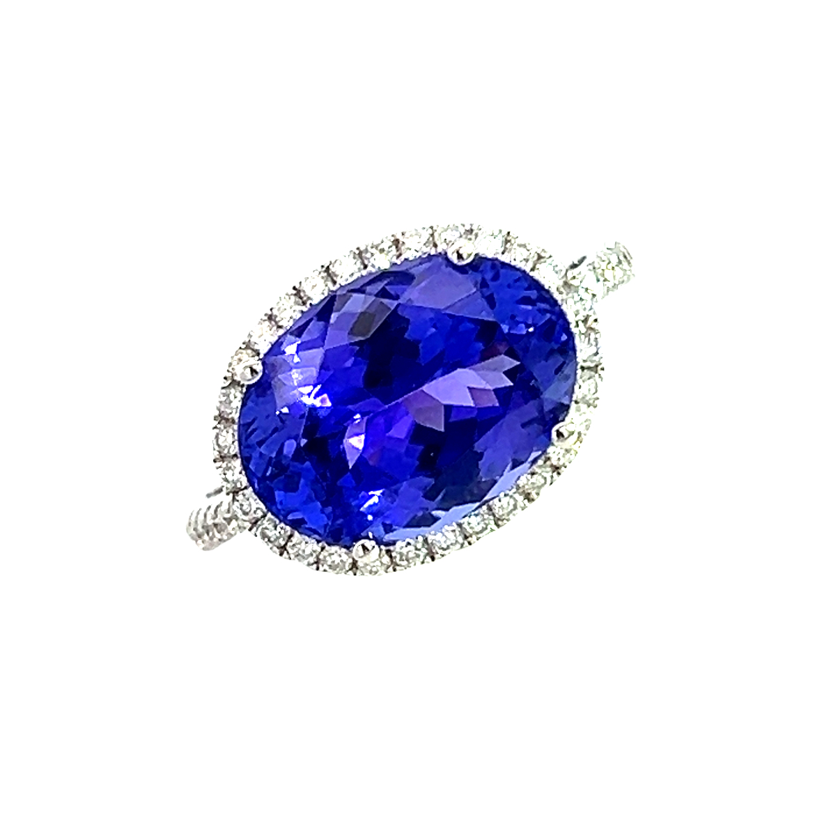 A Tanzanite and Diamond Cocktail Ring