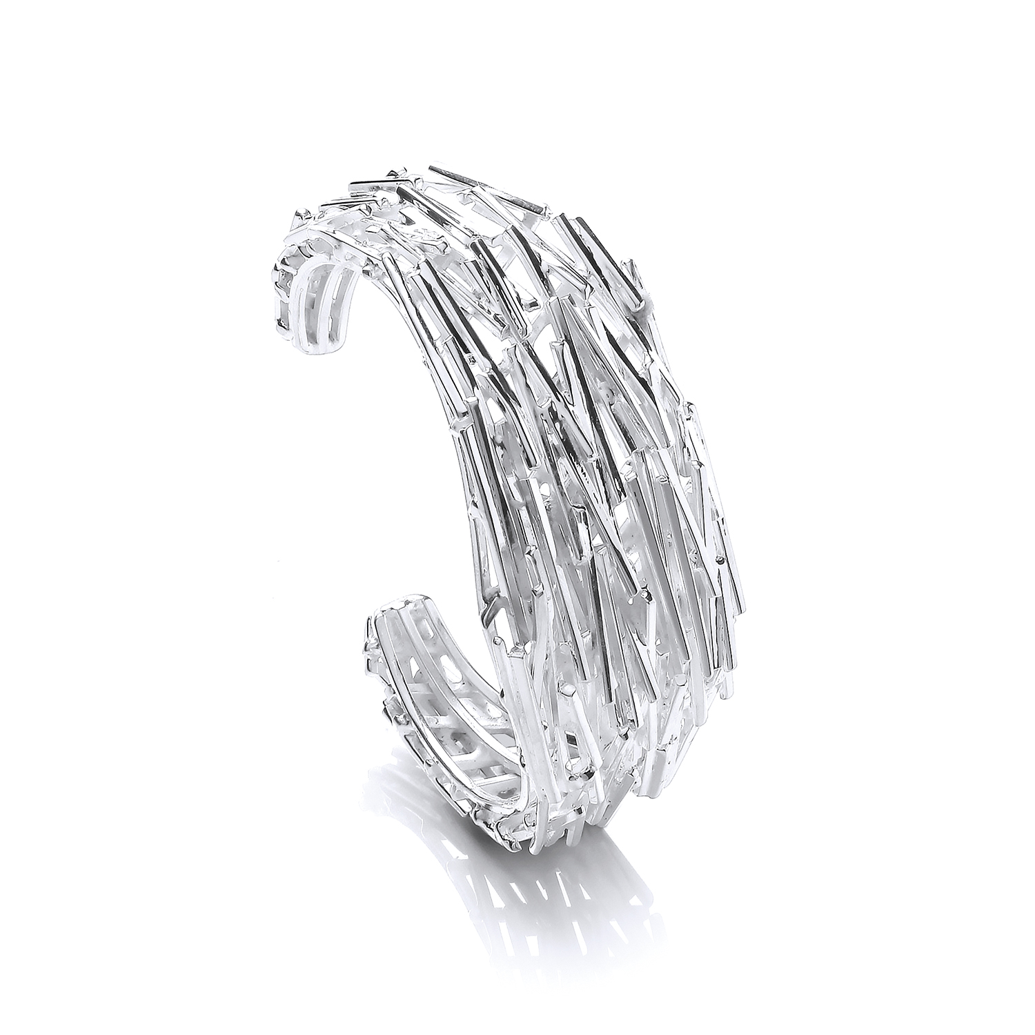 Sterling silver cuff bangle