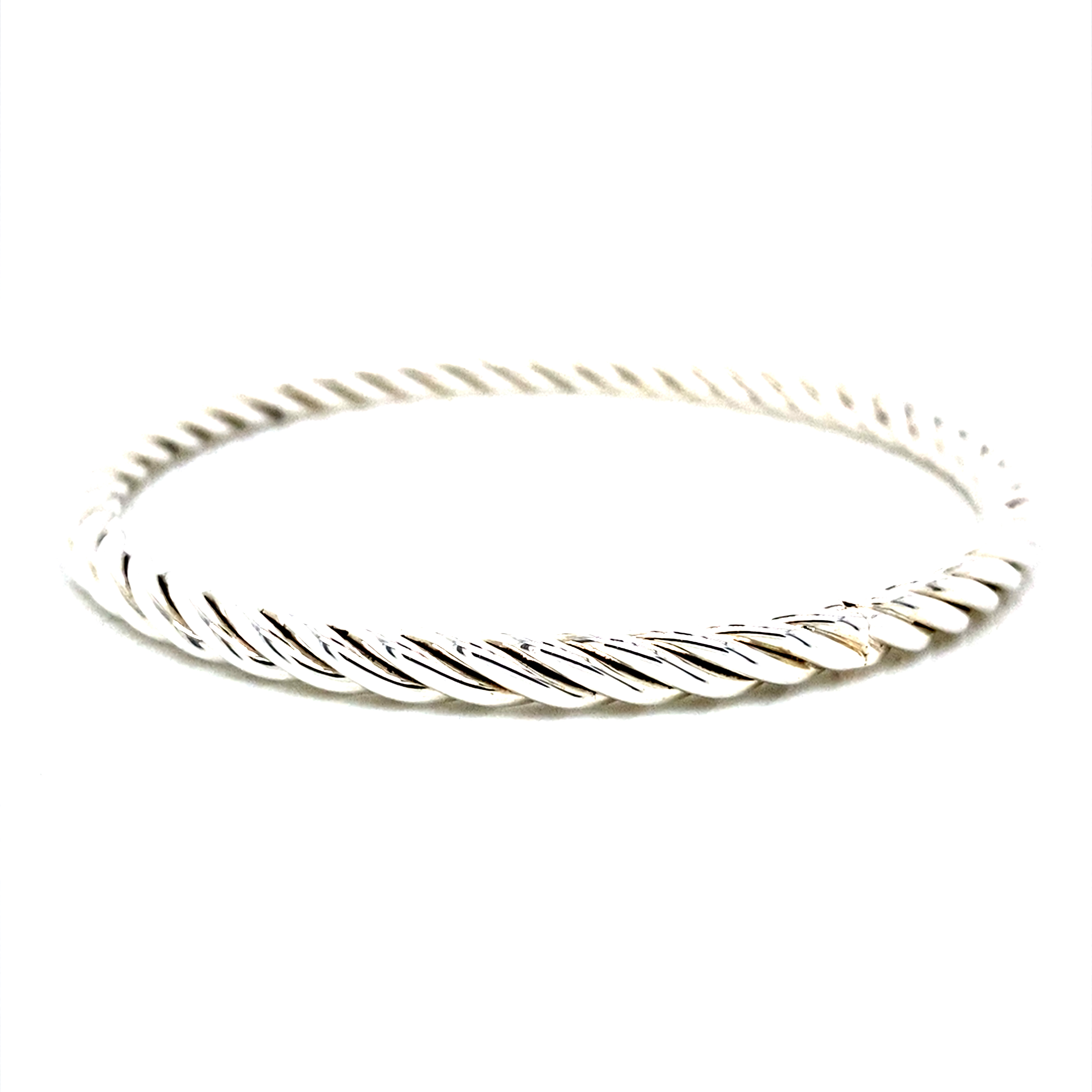 Sterling Silver Bangle in Twisted Rope Design