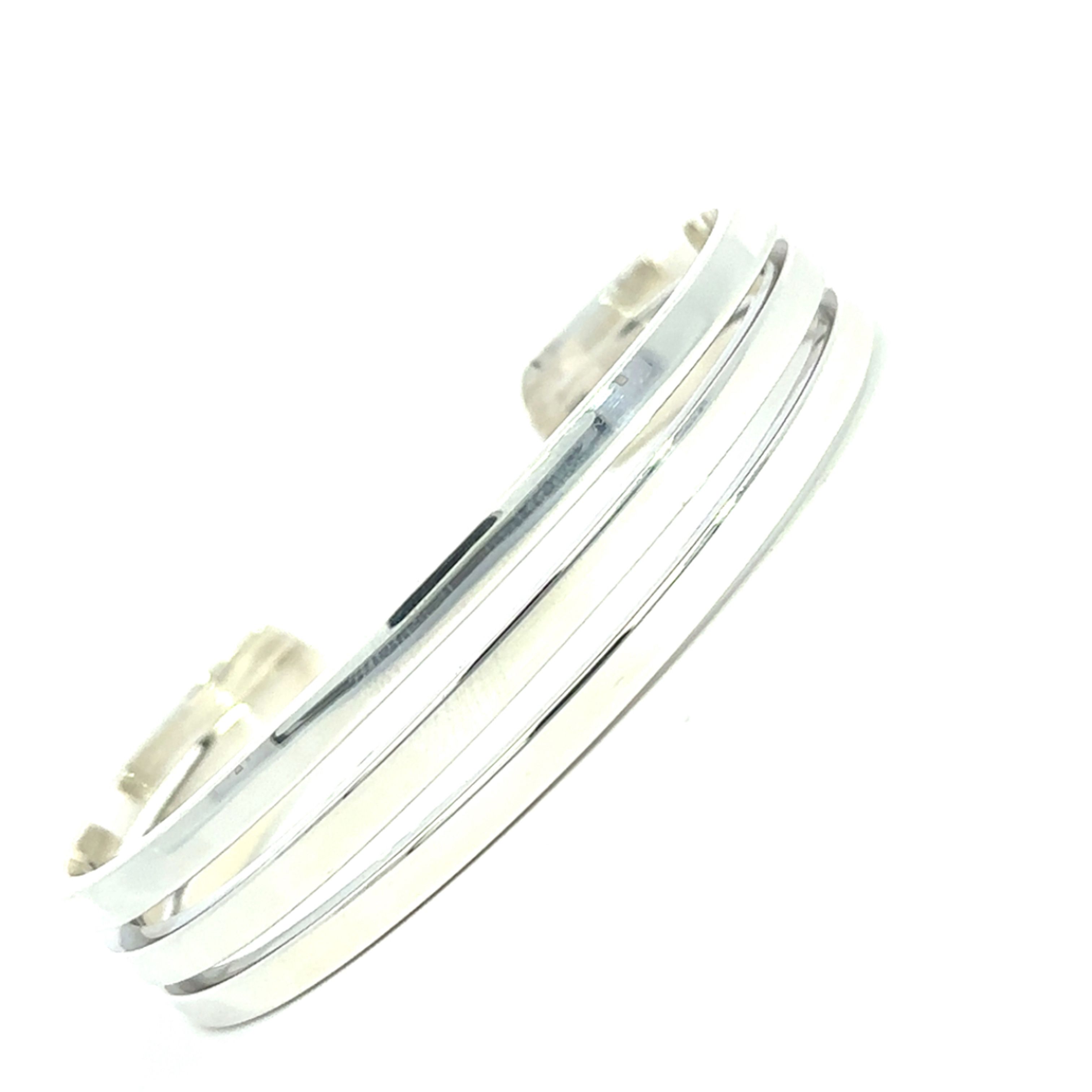 Silver Triple Row Cuff Bangle