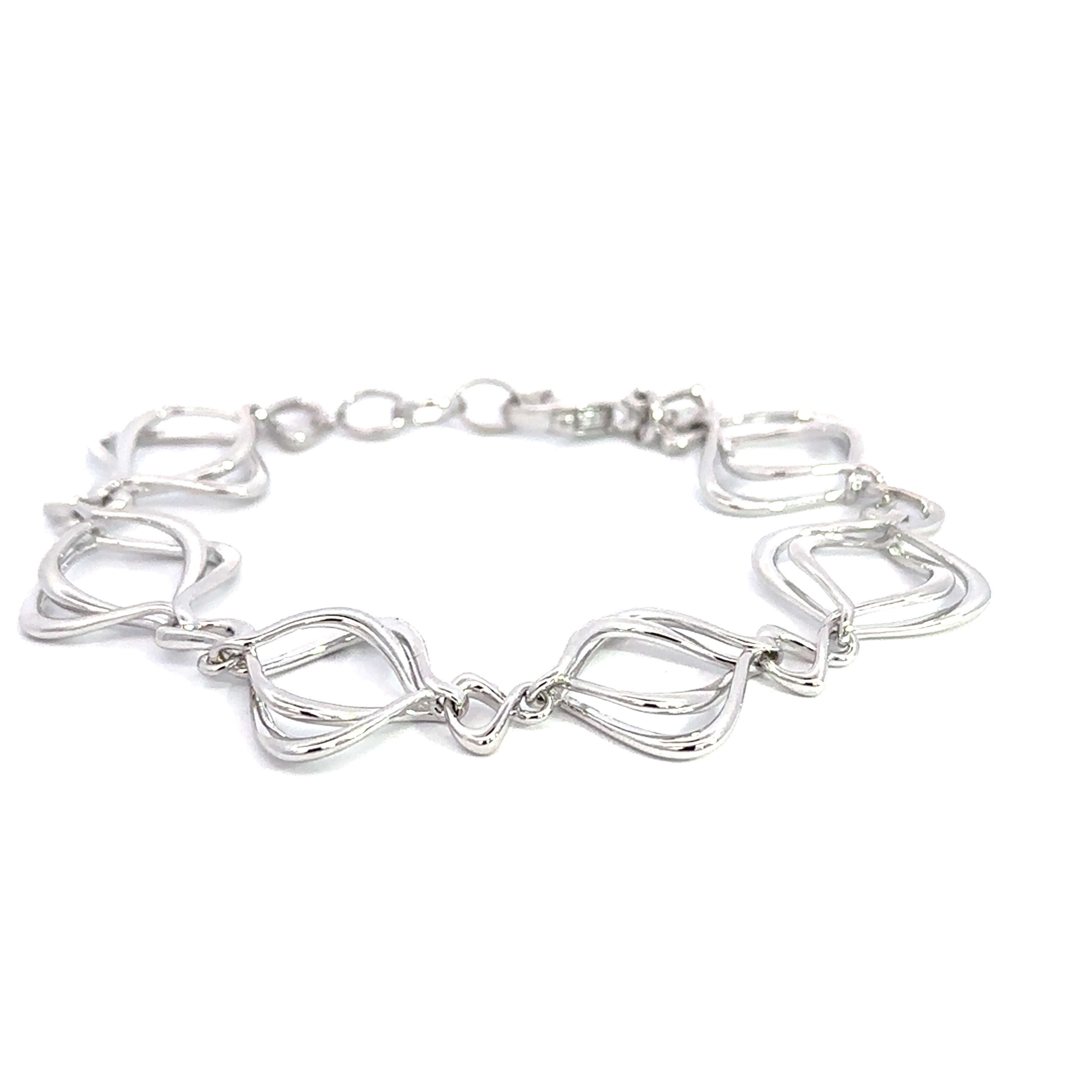 Silver Entwined Section Bracelet