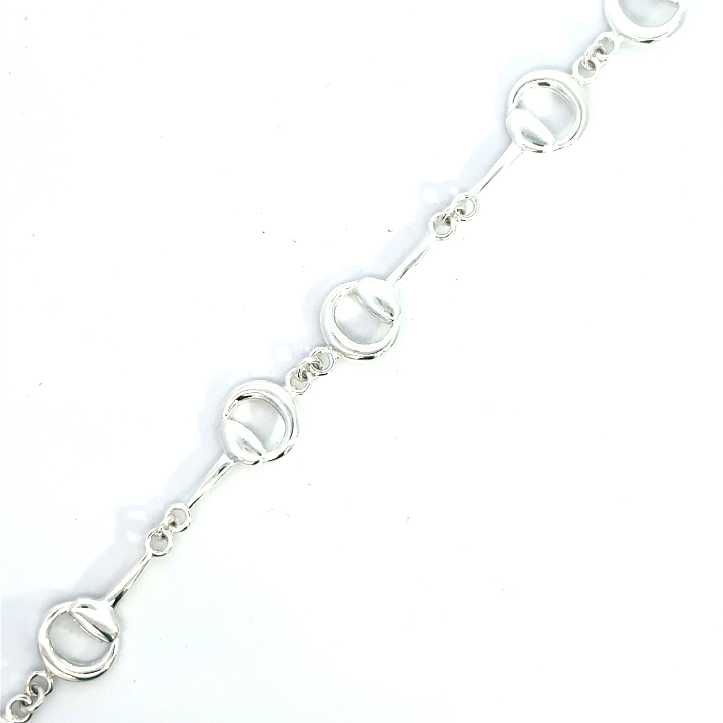 Silver Saddle Link Necklace