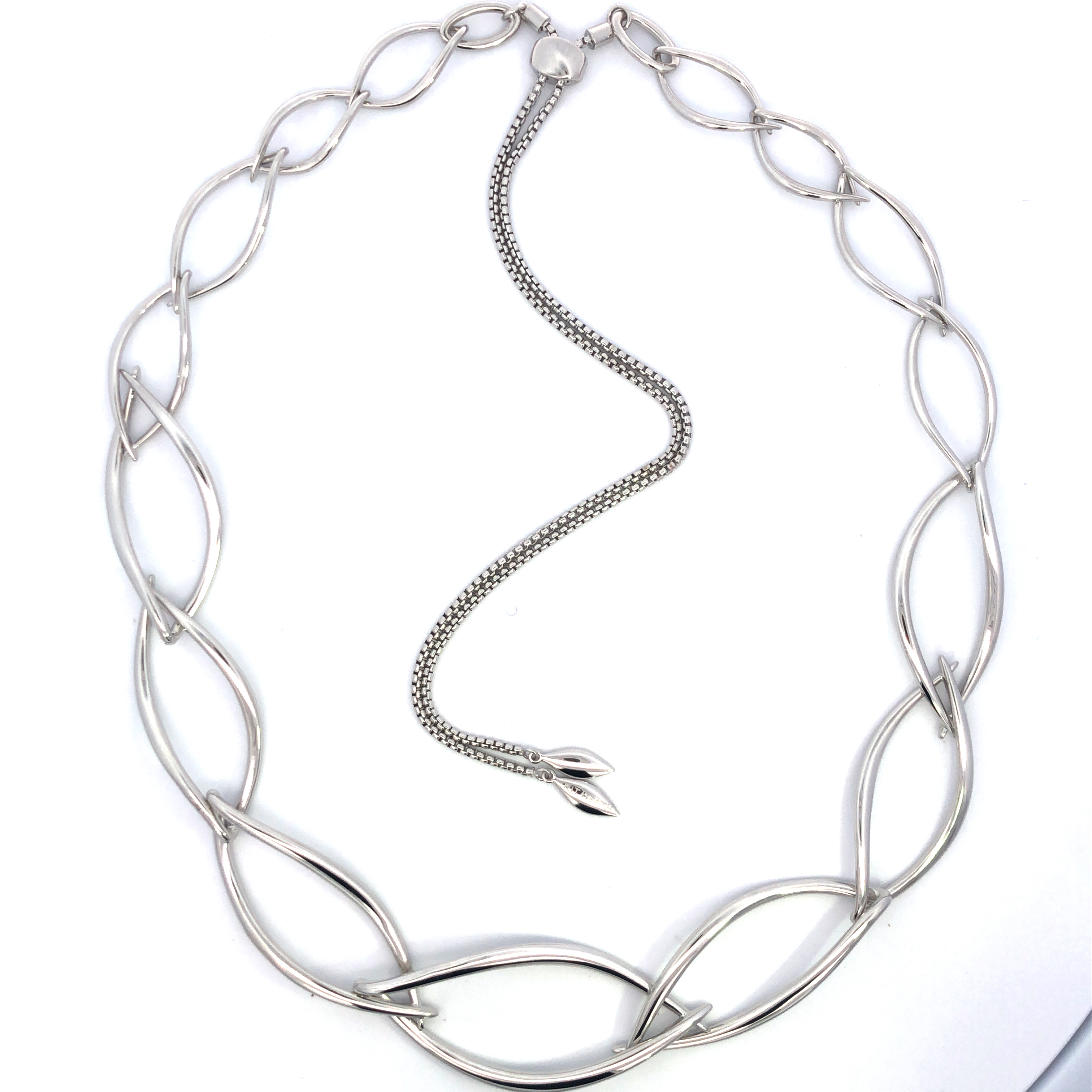 Silver Open Link Necklace