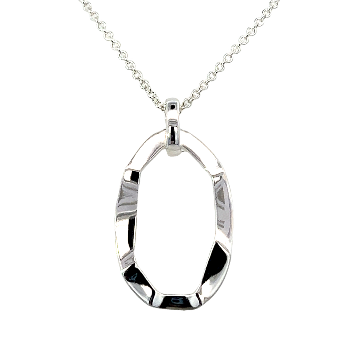 Sterling Silver Oval Pendant