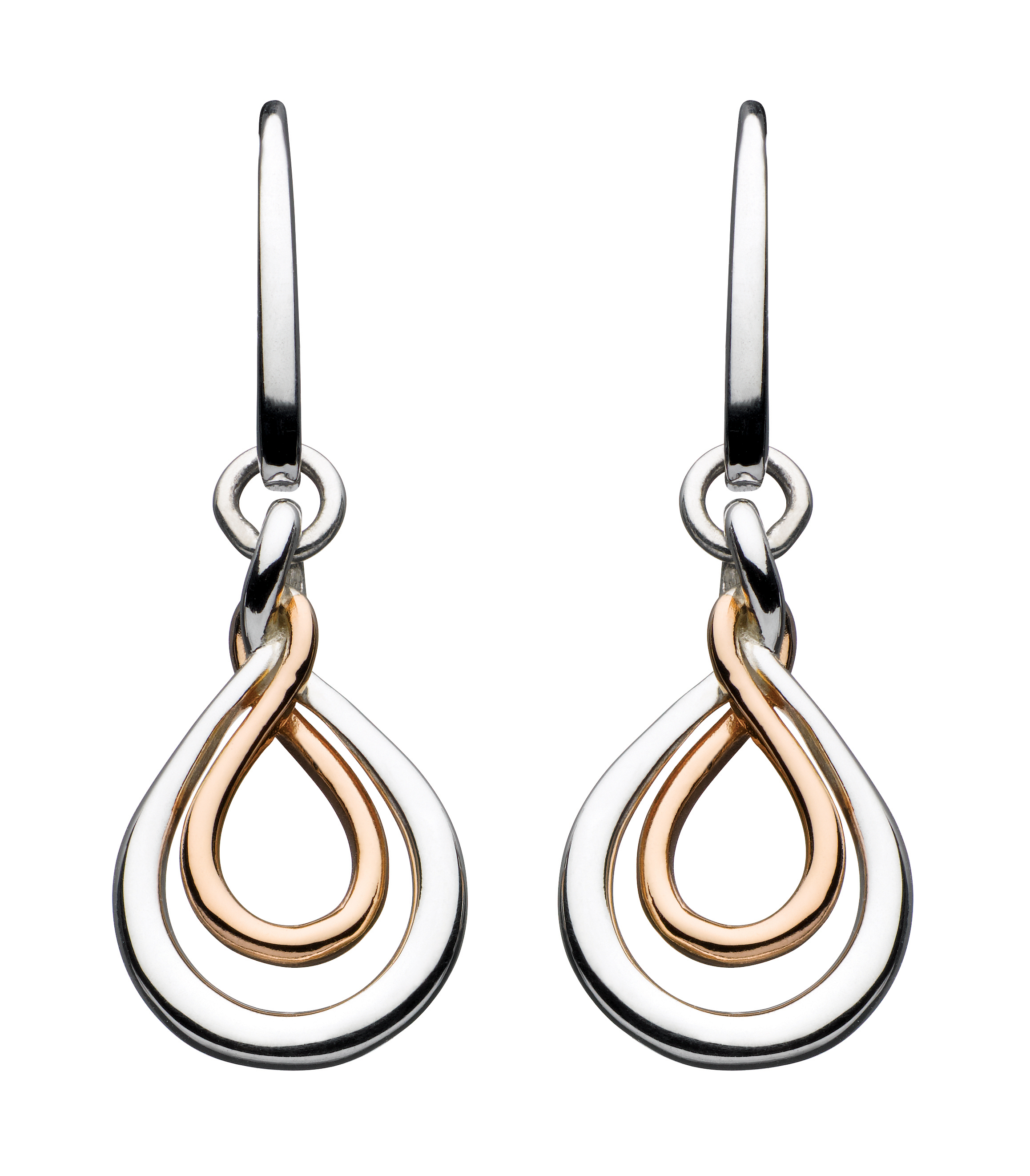 Rose Gold Twist Earrings