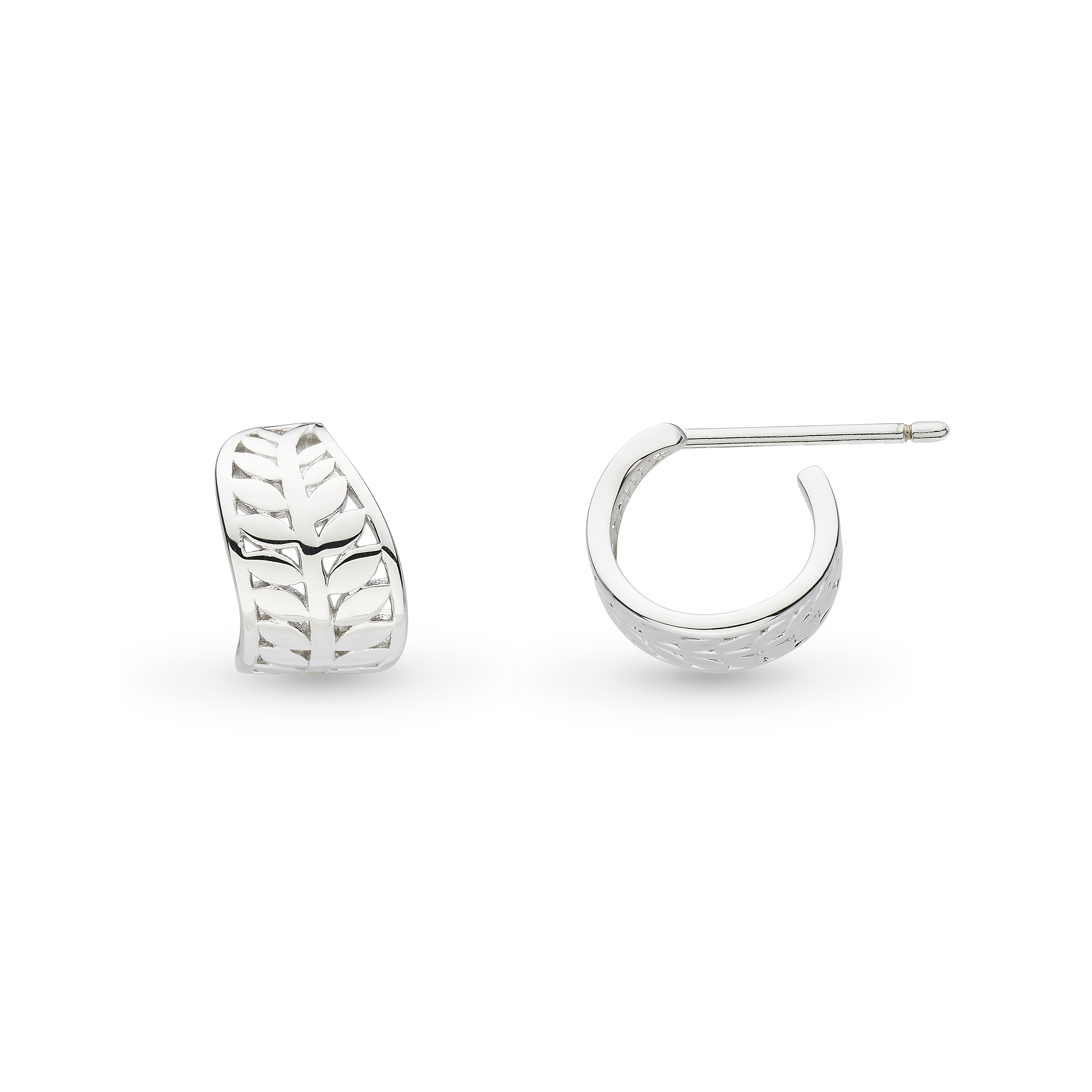Silver Small Blossom Hoop Studs