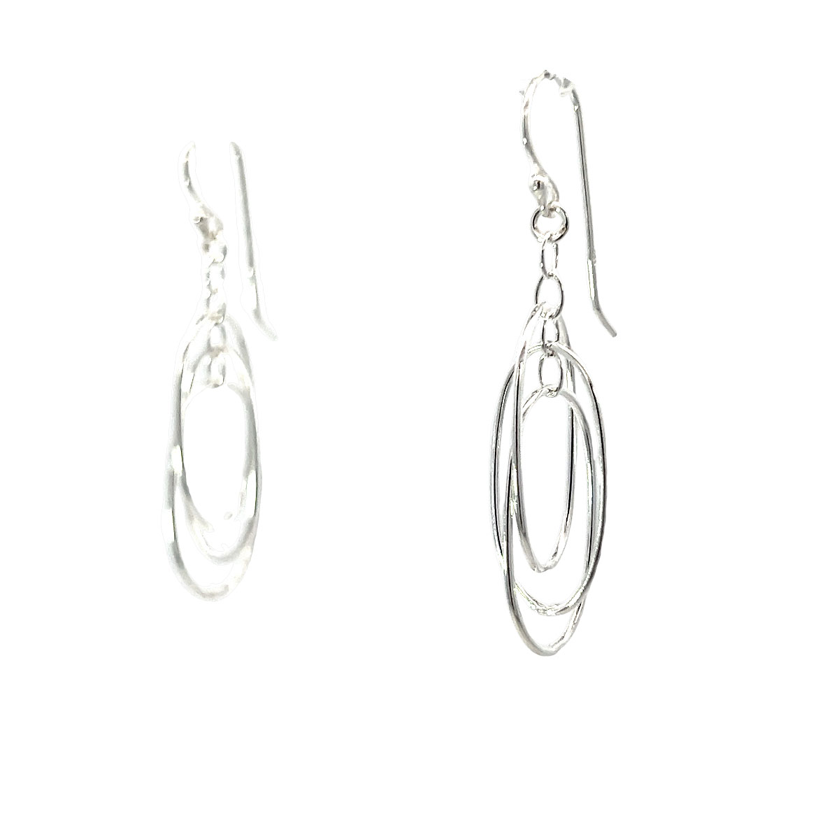 Sterling Silver Oval Drops