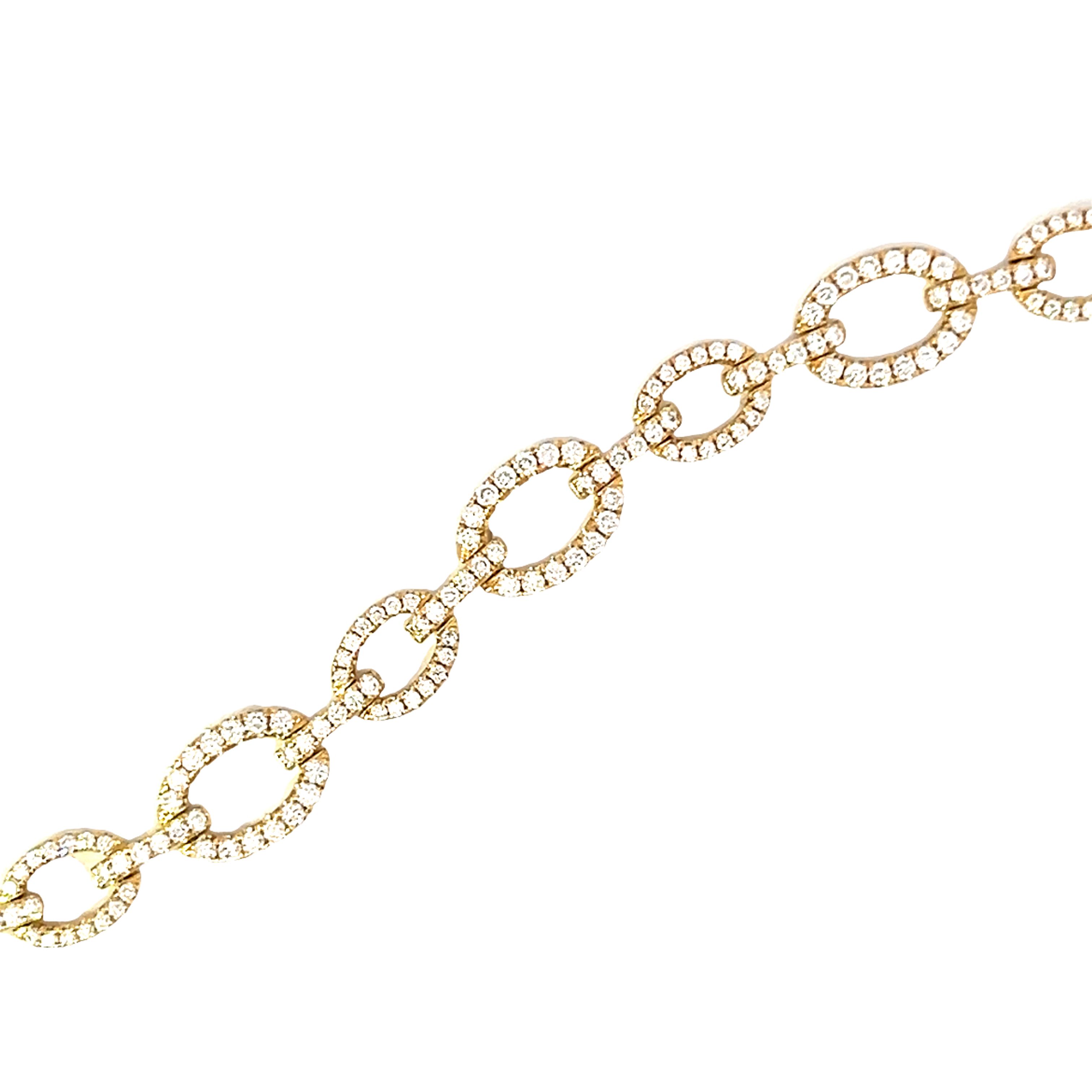 18 Carat Yellow Gold Diamond Bracelet  - 2.44 Carats