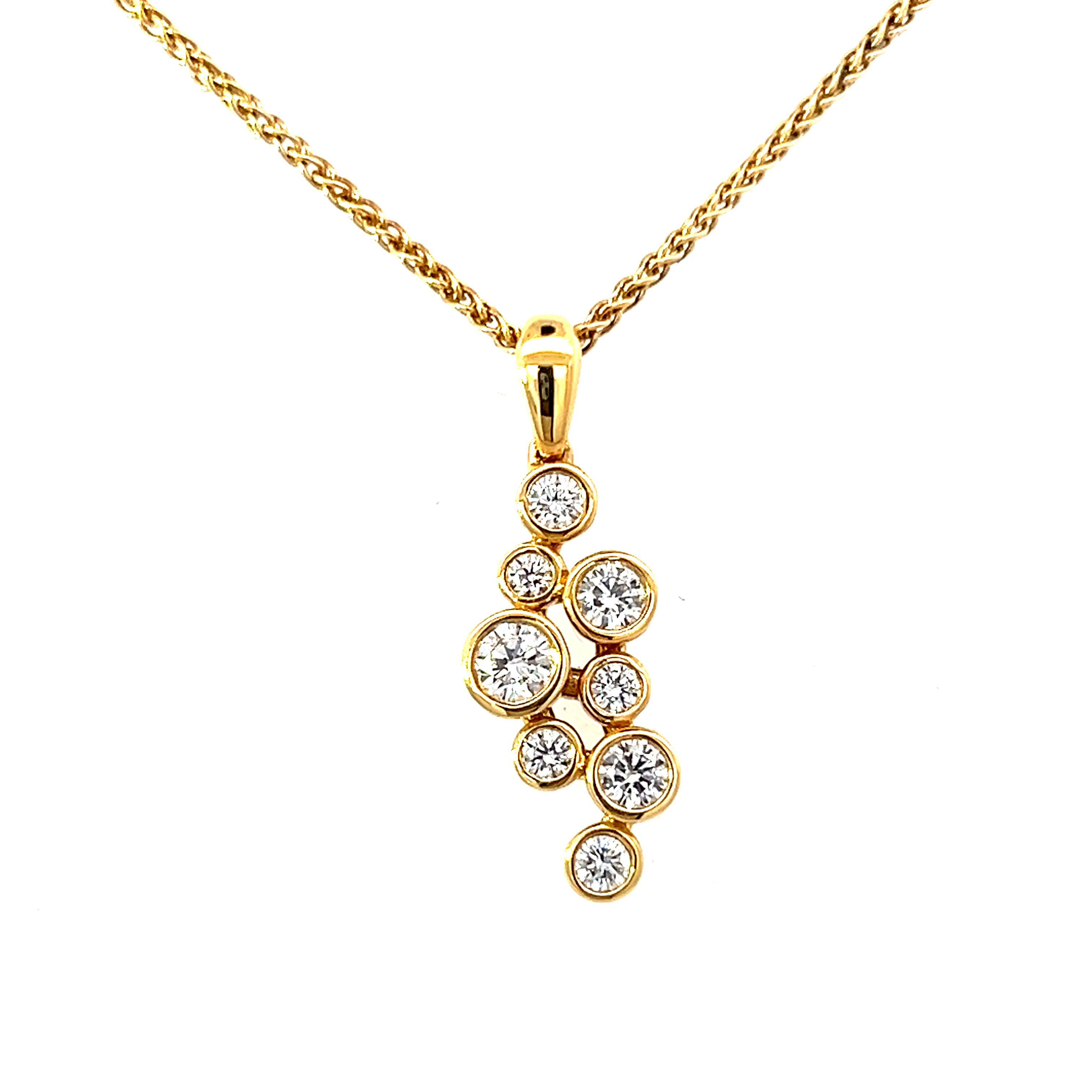 18ct Yellow Gold Bubbles Pendant