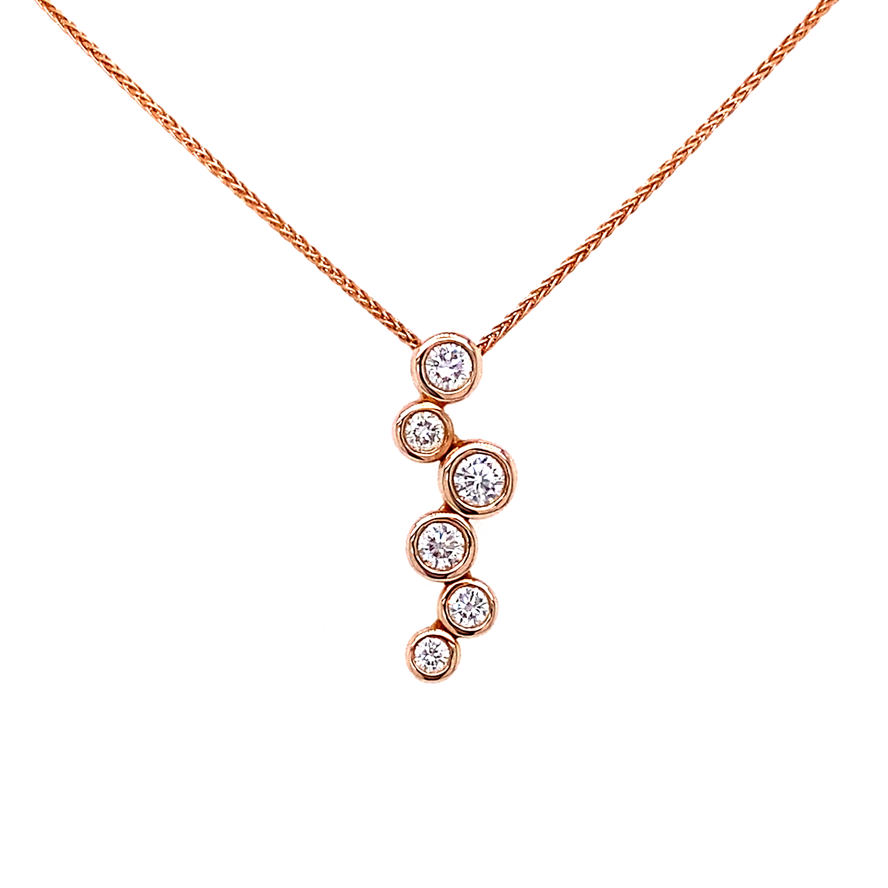 18ct Rose Gold Bubbles Pendant