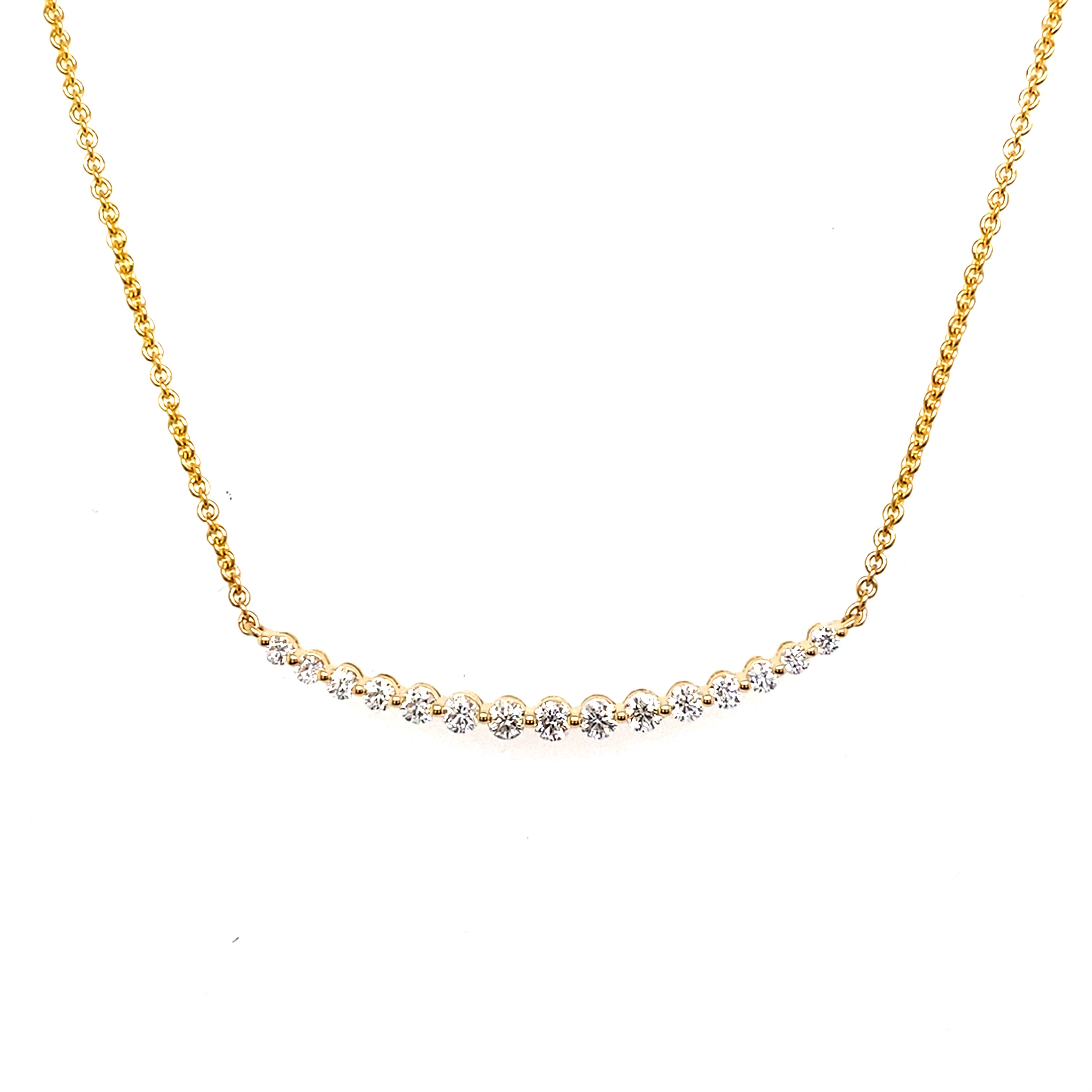 18 Carat White Gold Diamond Smile Pendant