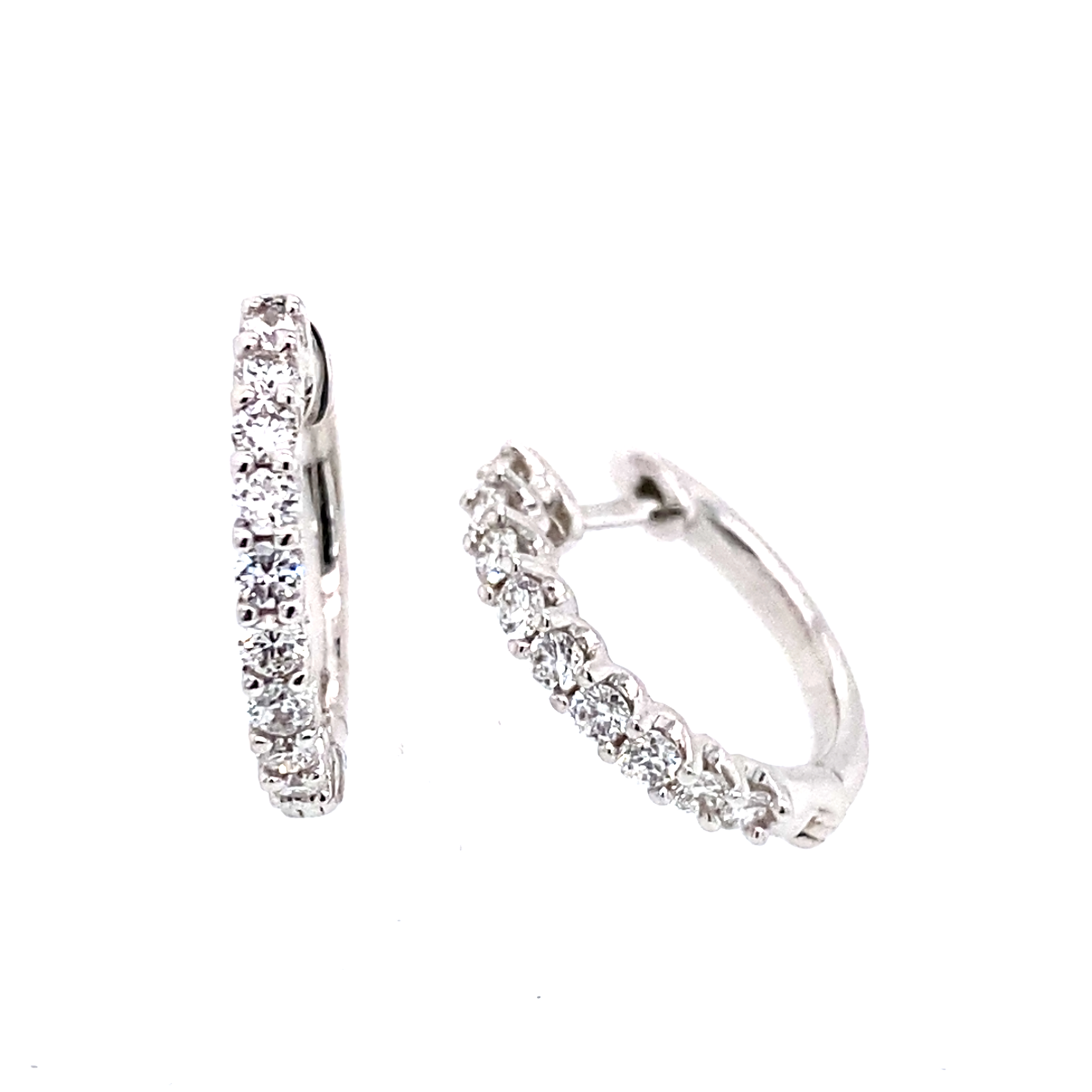 Hinge Diamond Hoops with Scooped sides - 0.33 Carats G VS