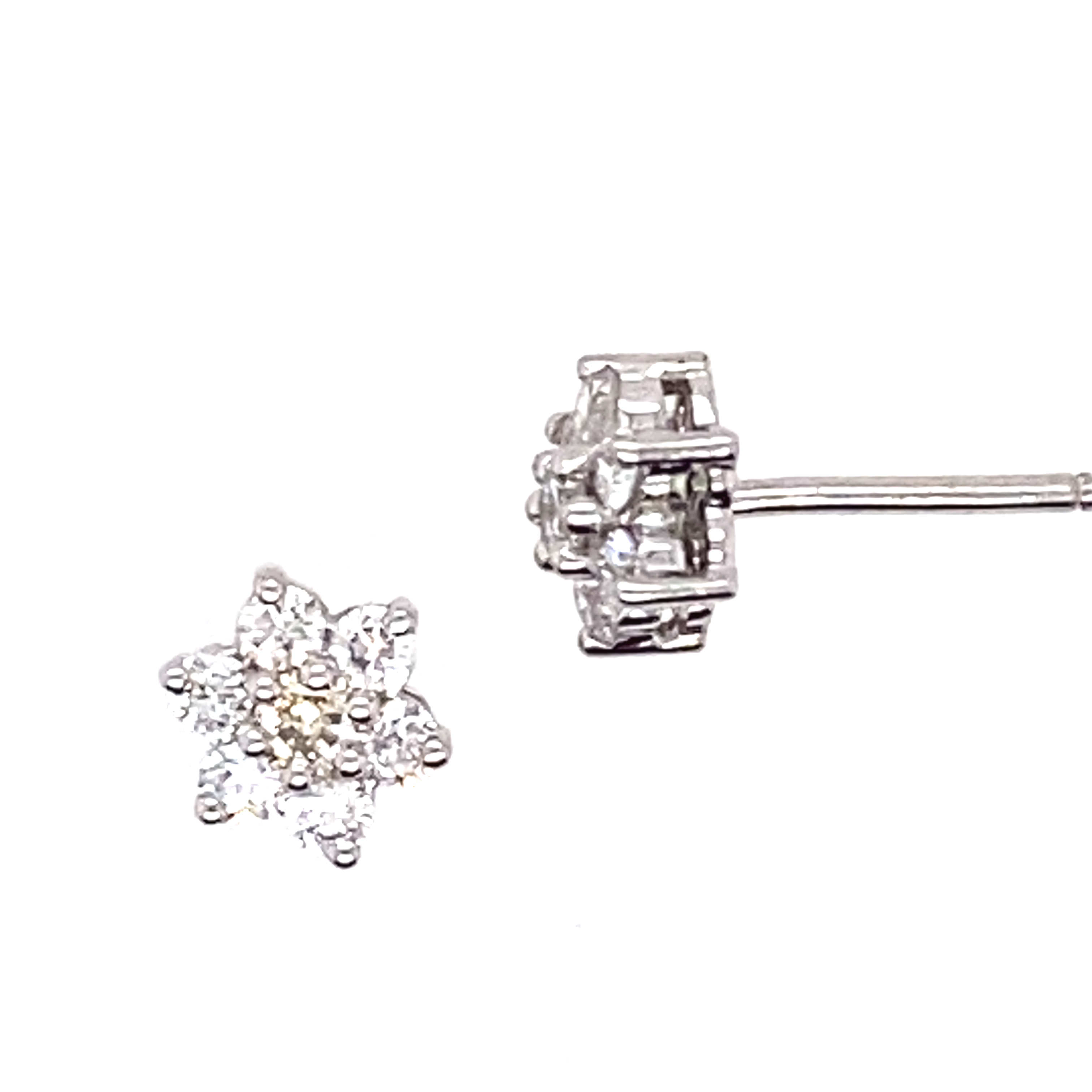 Platinum Flower Diamond Studs 0.40ct