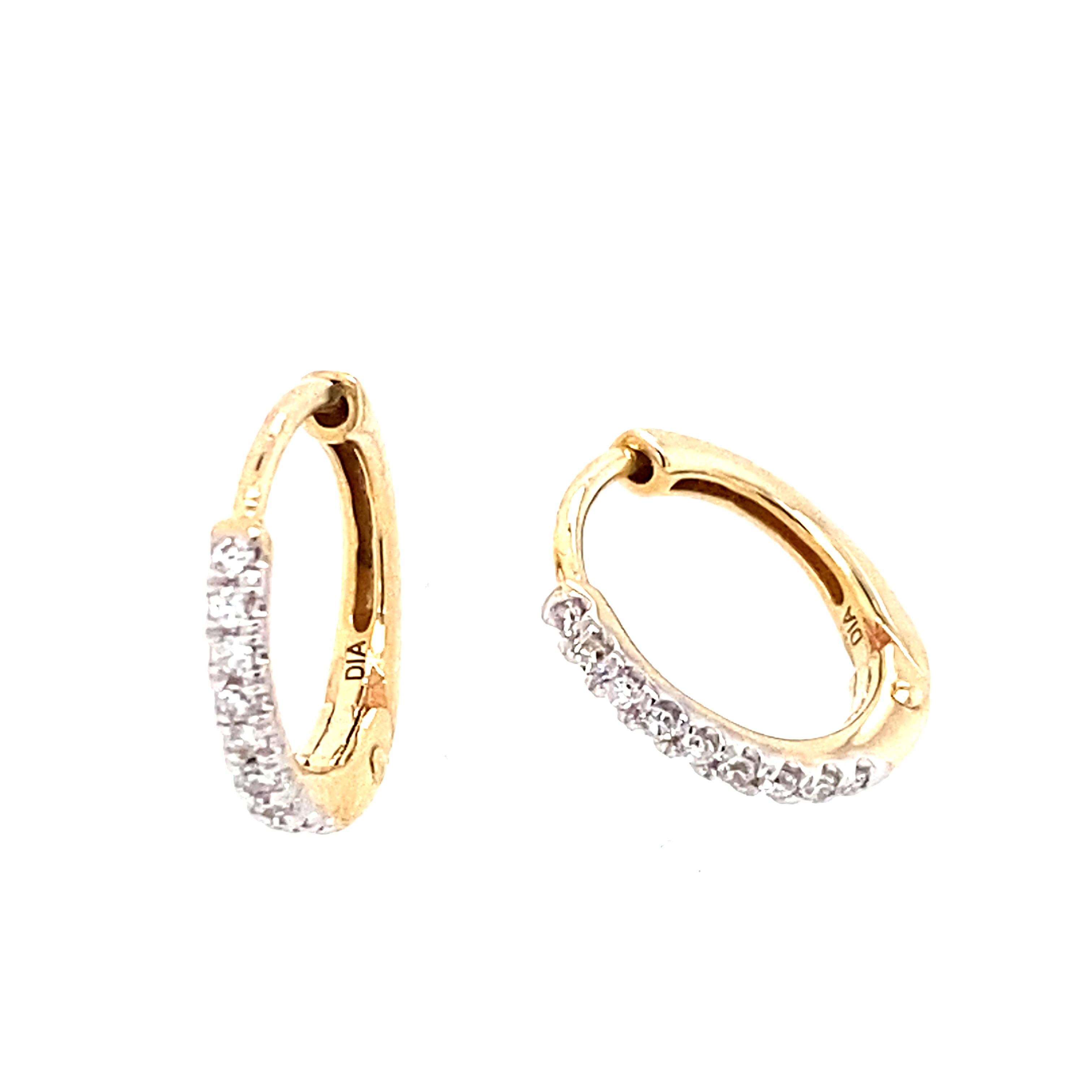 9ct gold Diamond hoops 0.07ct