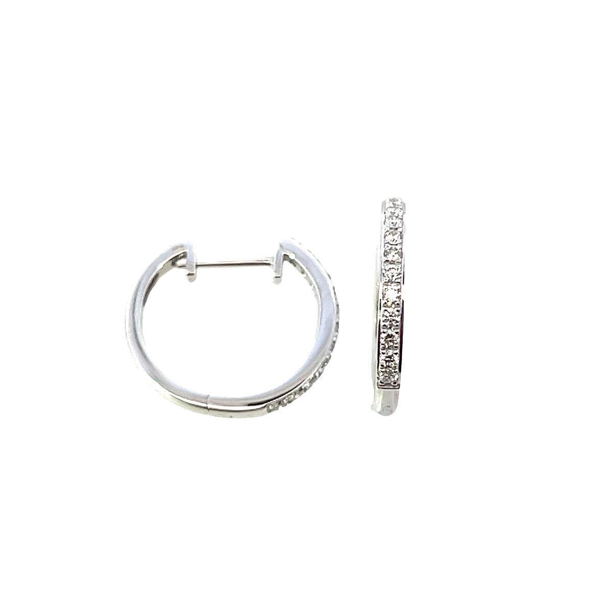 18 Carat Diamond Hinge Hoops - 0.25Cts