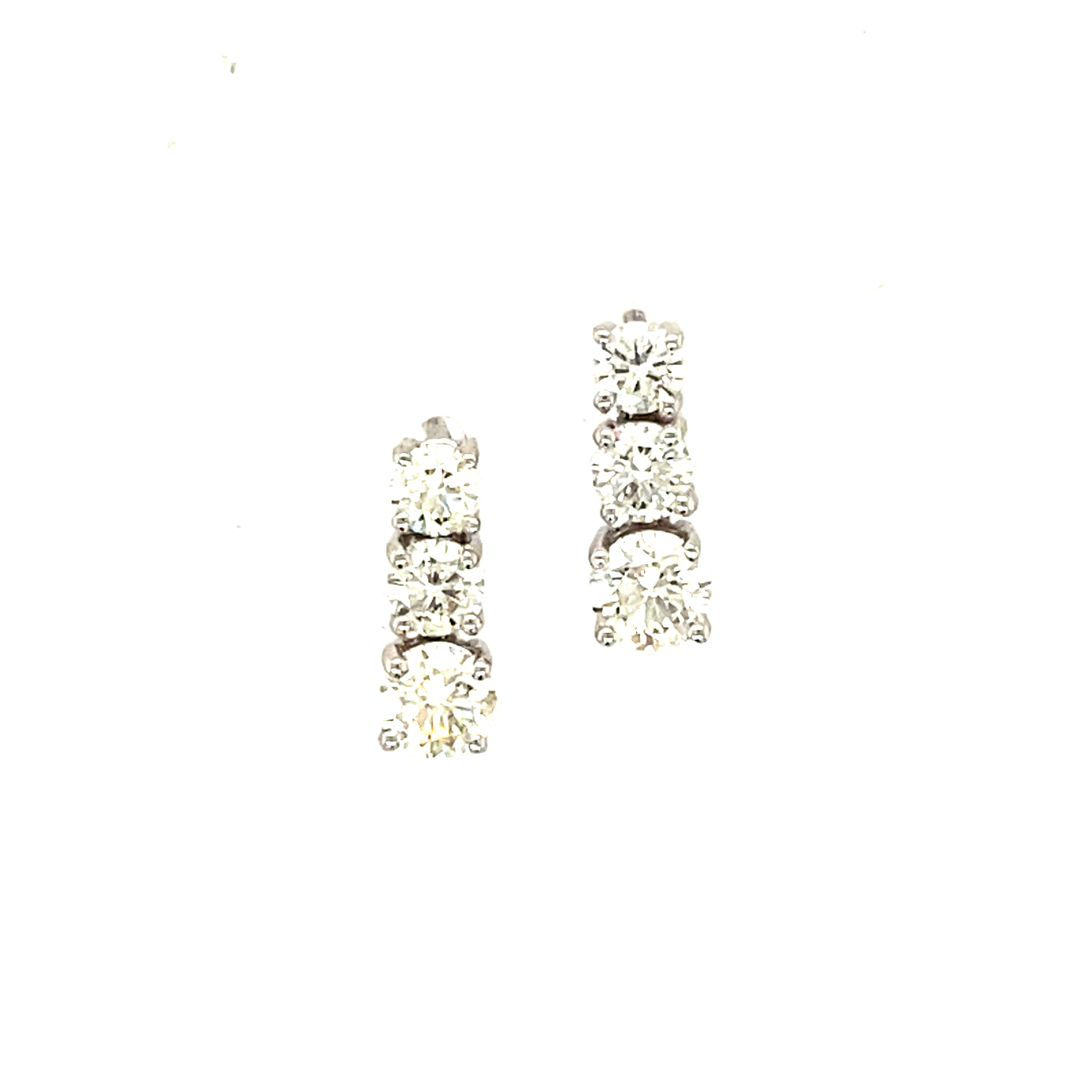 Platinum Trilogy Studs - 1.00 carats H Si