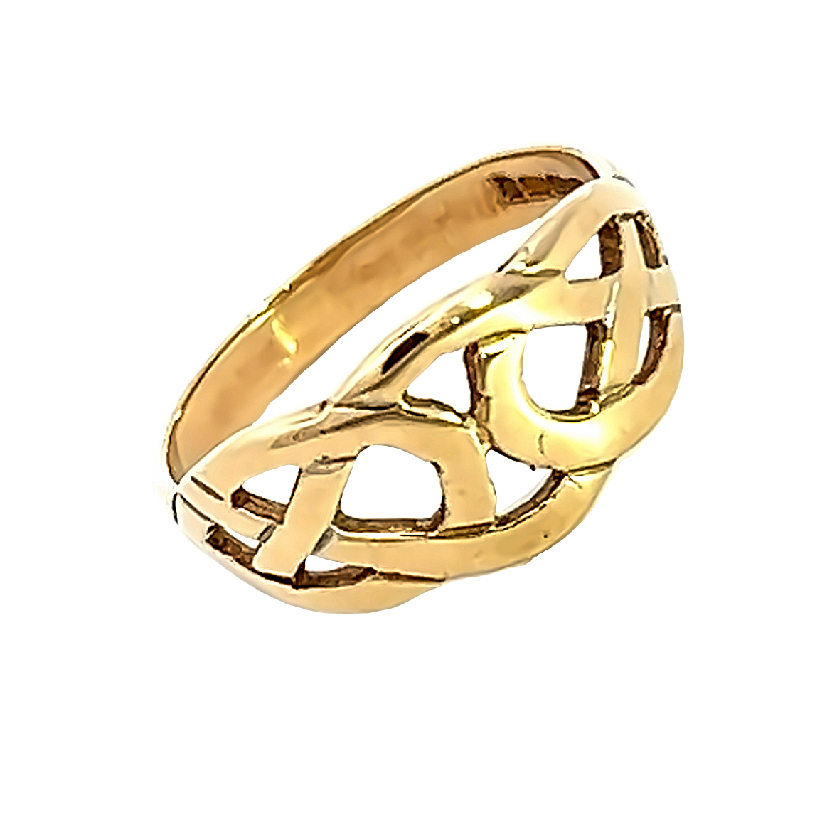 A Yellow Gold Celtic Style Design Ring
