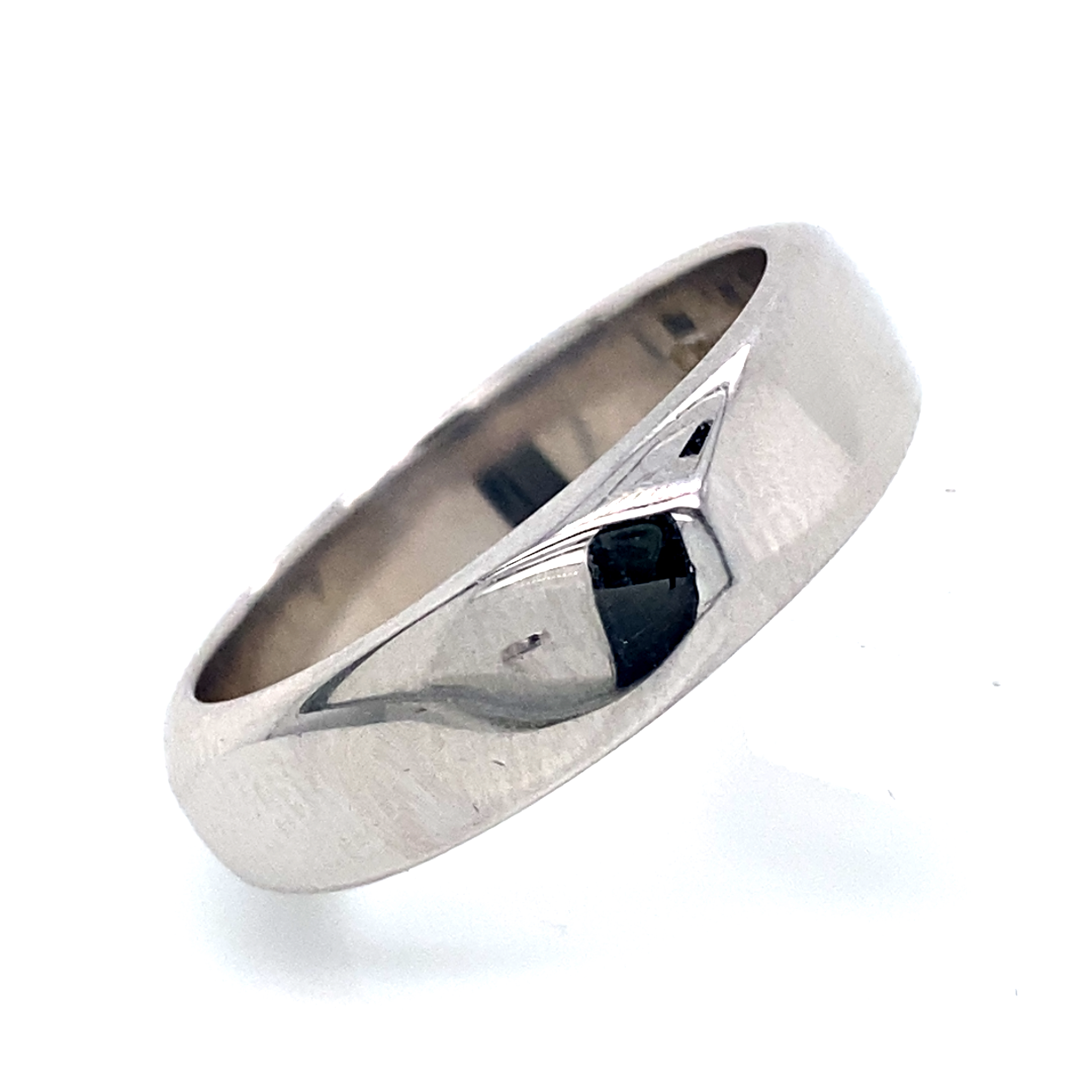 18ct White Gold 6mm Gents Wedding Band