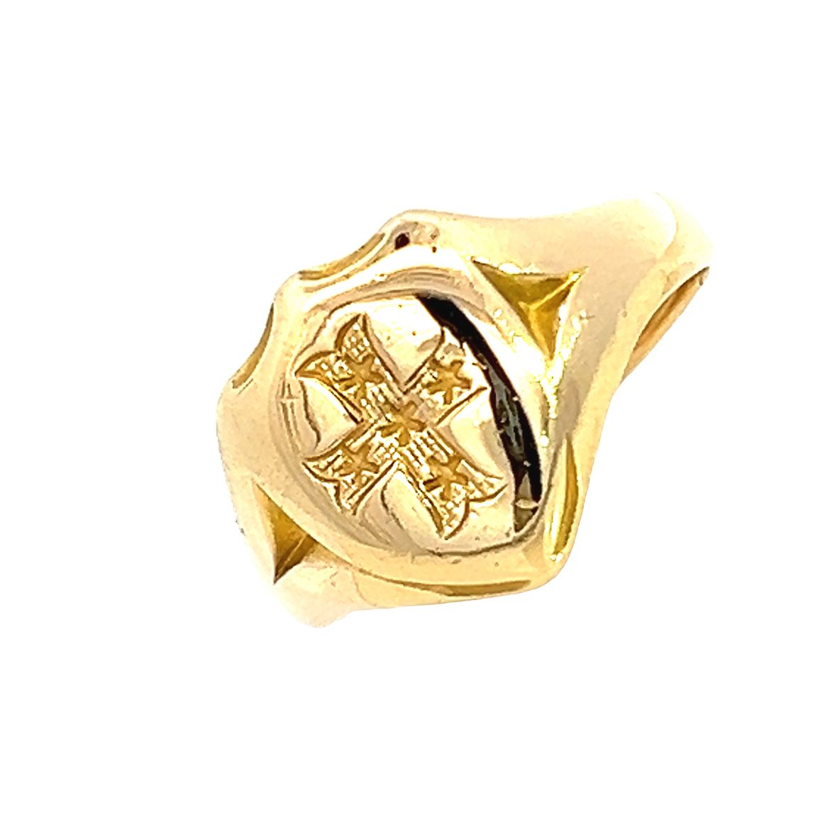 A 18ct yellow Gold Signet Ring with Seal