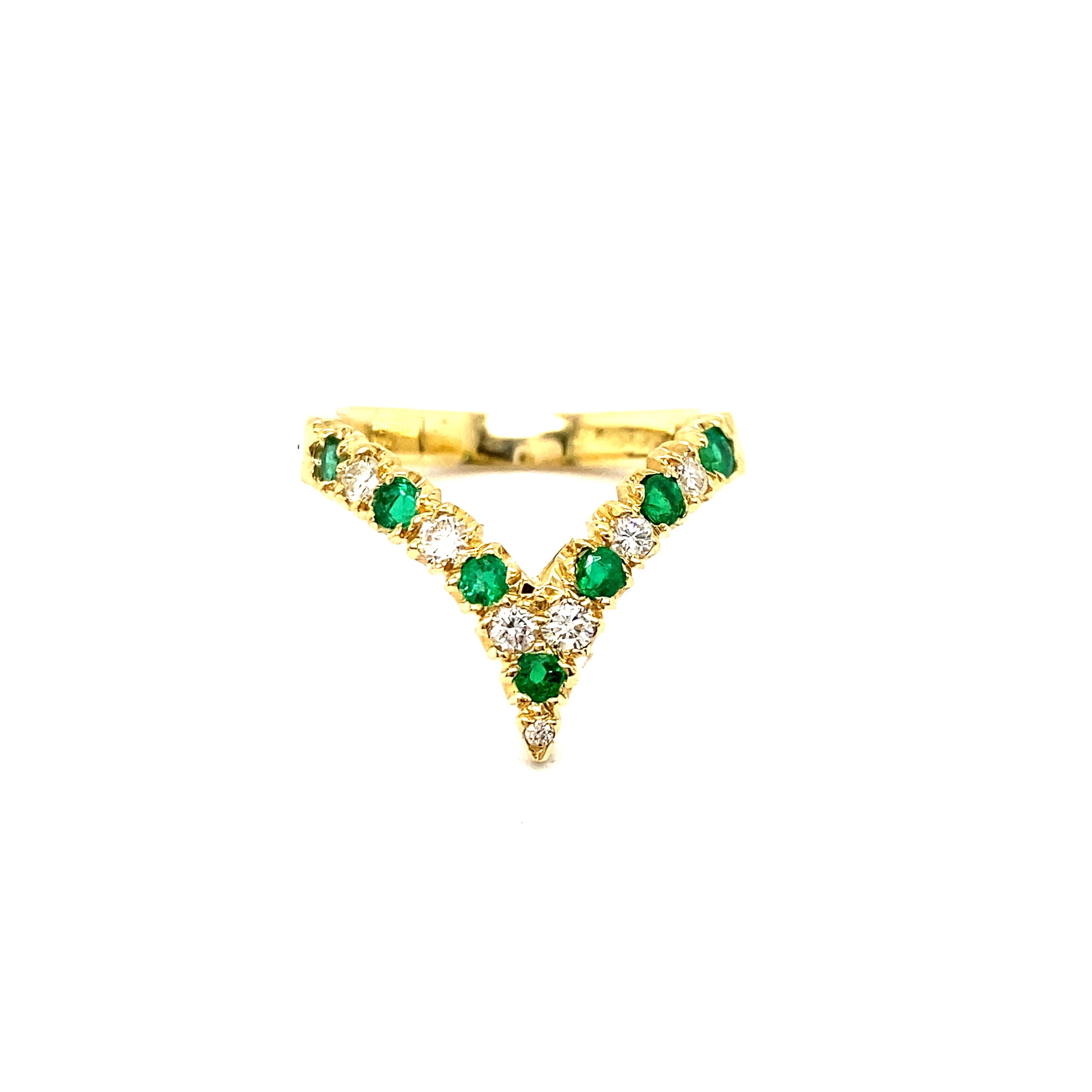 18ct Emerald and Diamond Ring