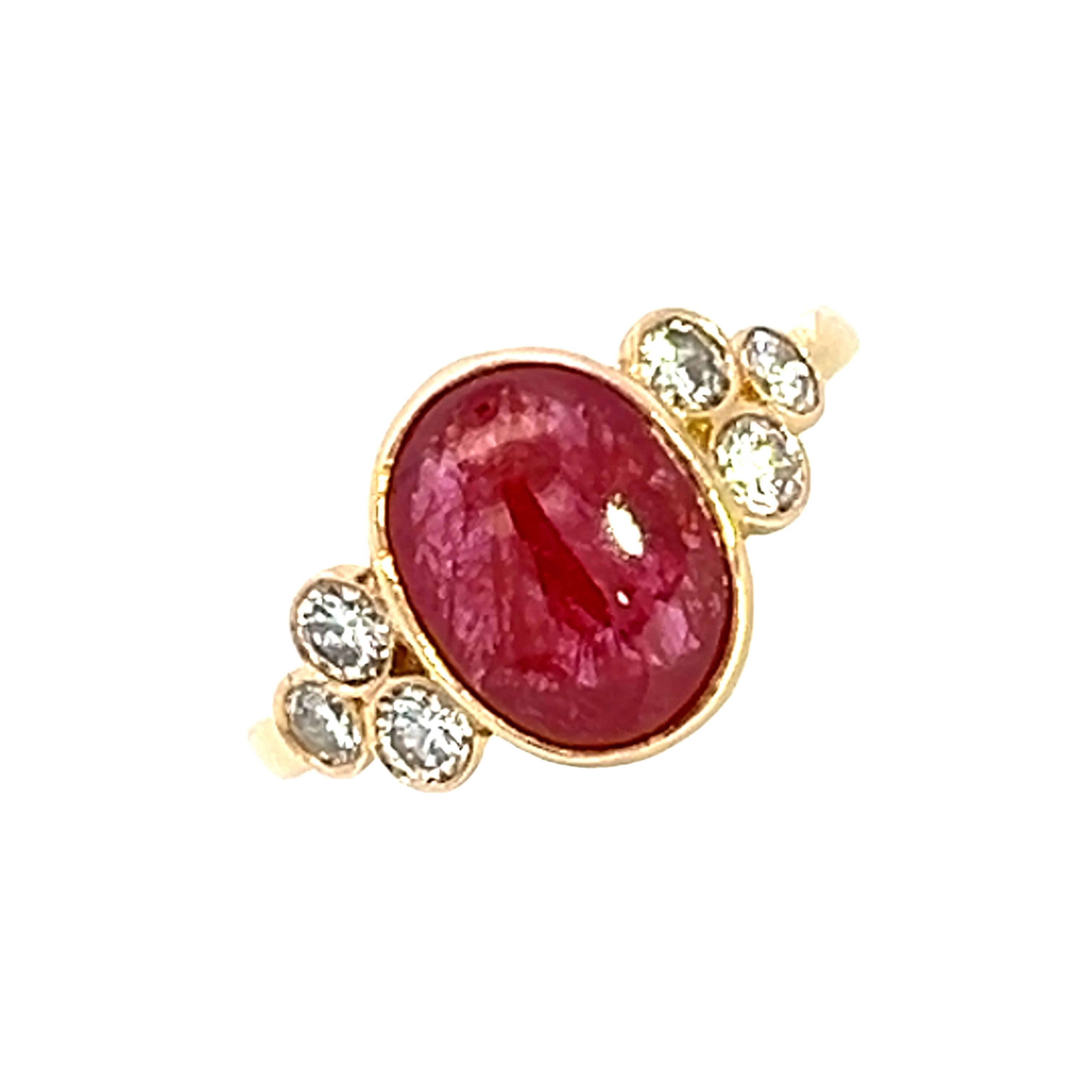 A Beautiful Cabochon Ruby Ring
