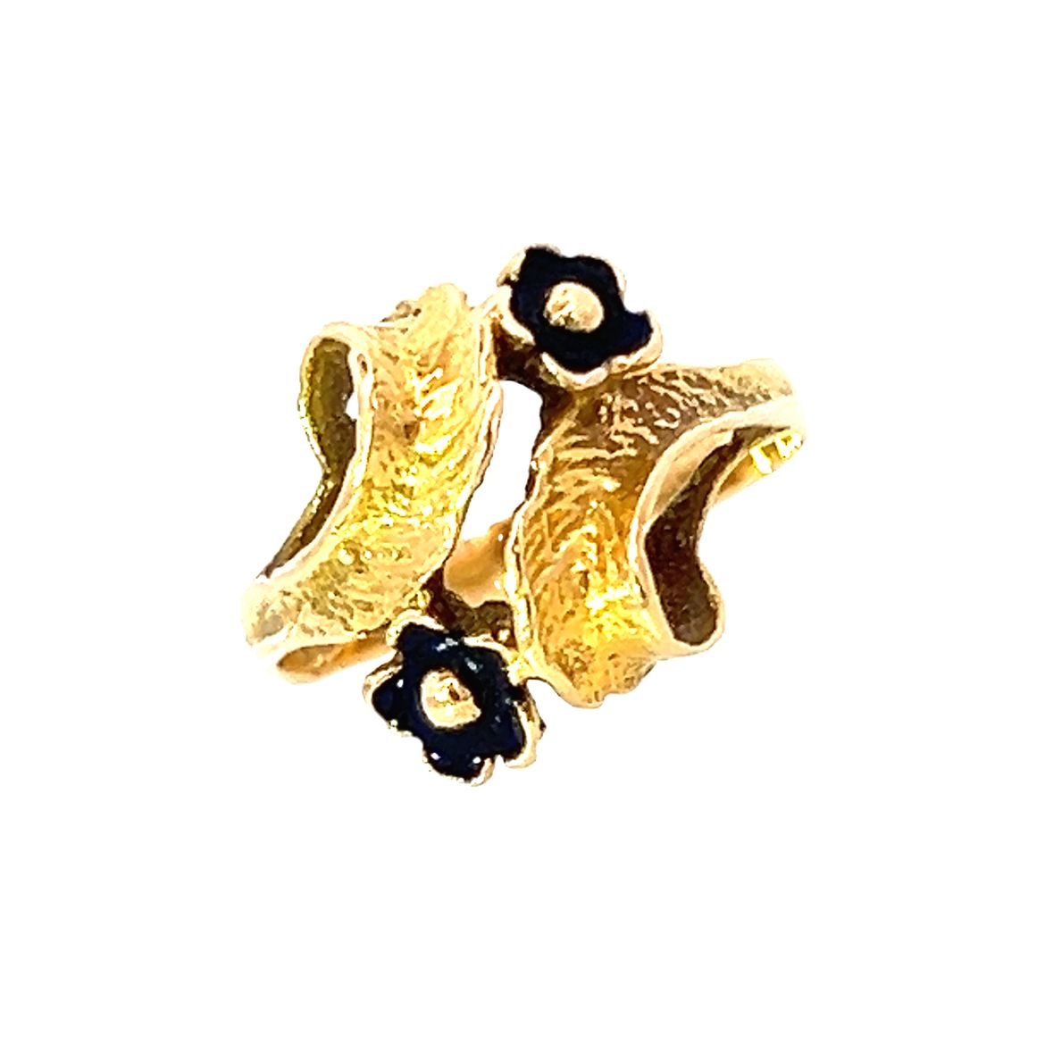 Flower Enamel Ring